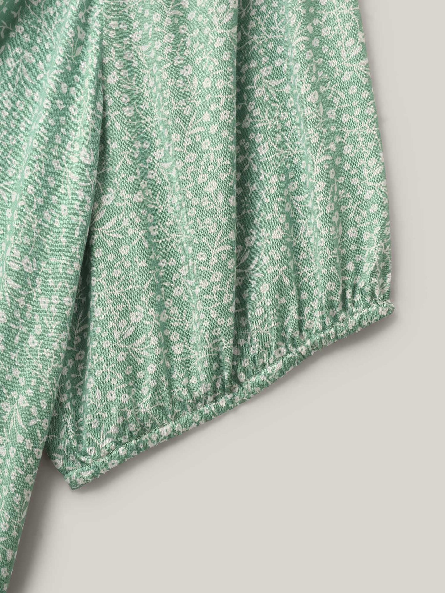 Floral Print Square Neck Relaxed Blouse