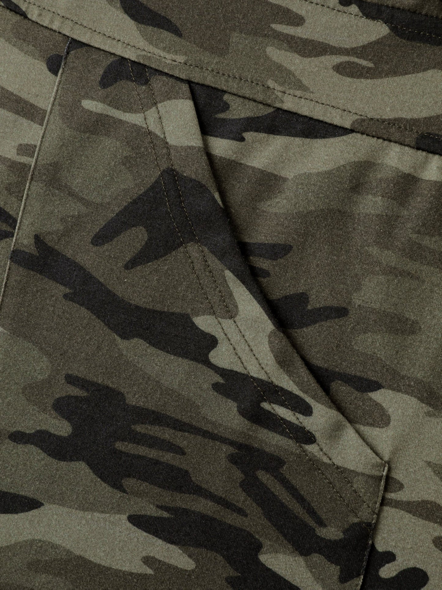 Camouflage Print Zipper Front Pockets Midi Dress