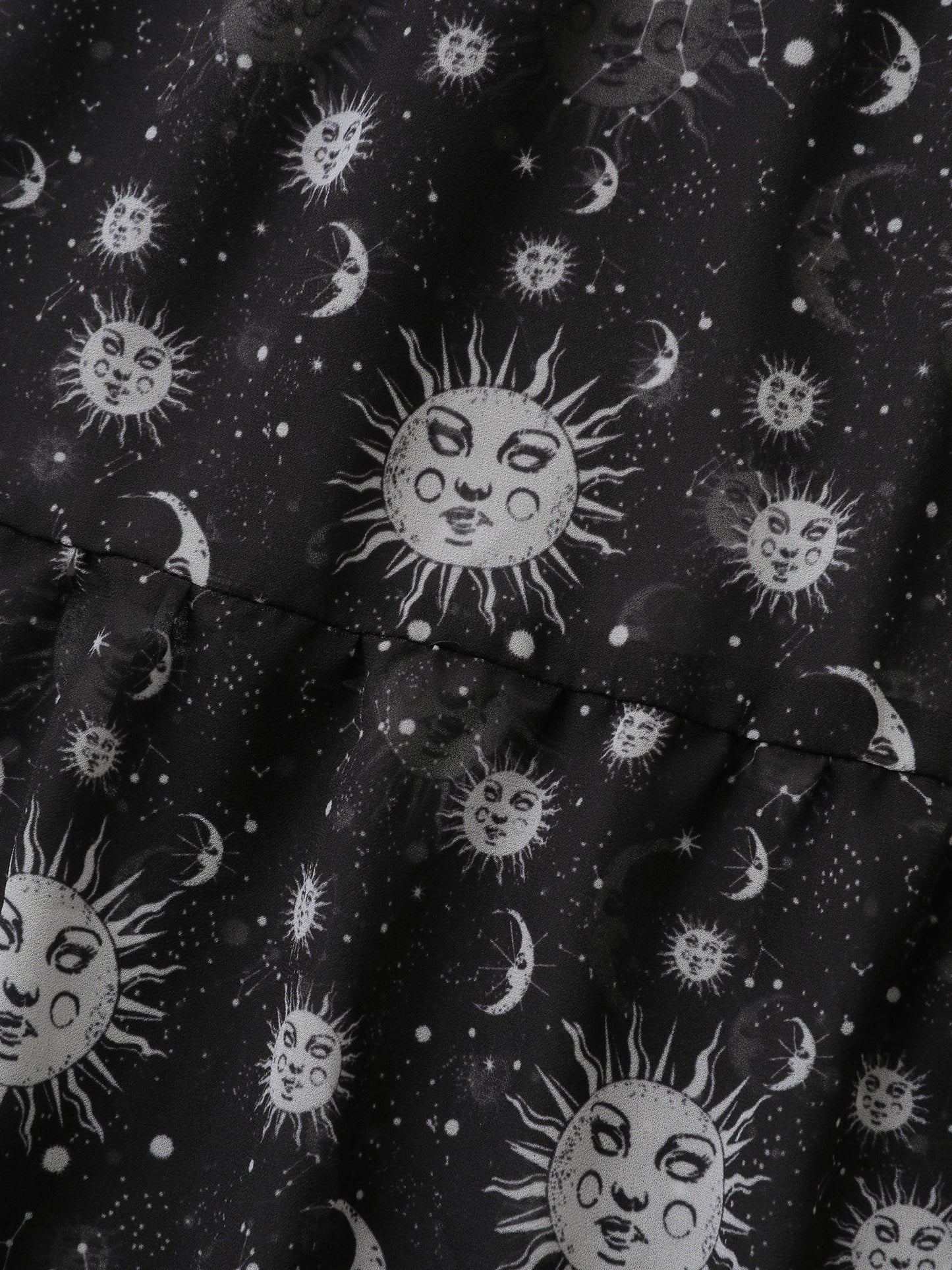 Starry Halloween Night Sheer Wide Waistband Pants