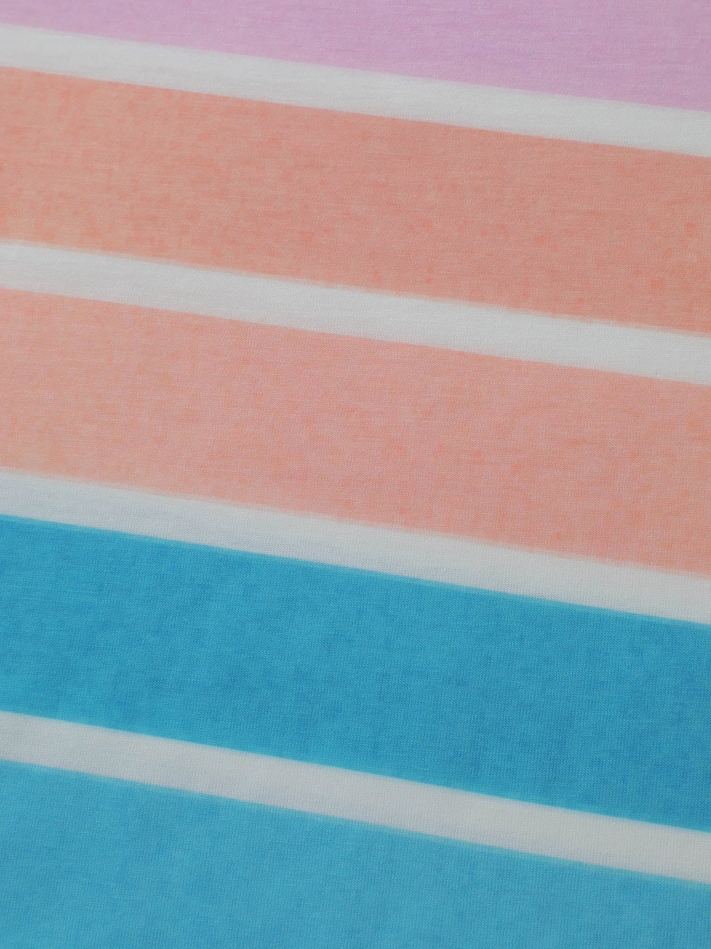 Colorful Stripe Relaxed-Fit Stretchy Hem T-Shirt