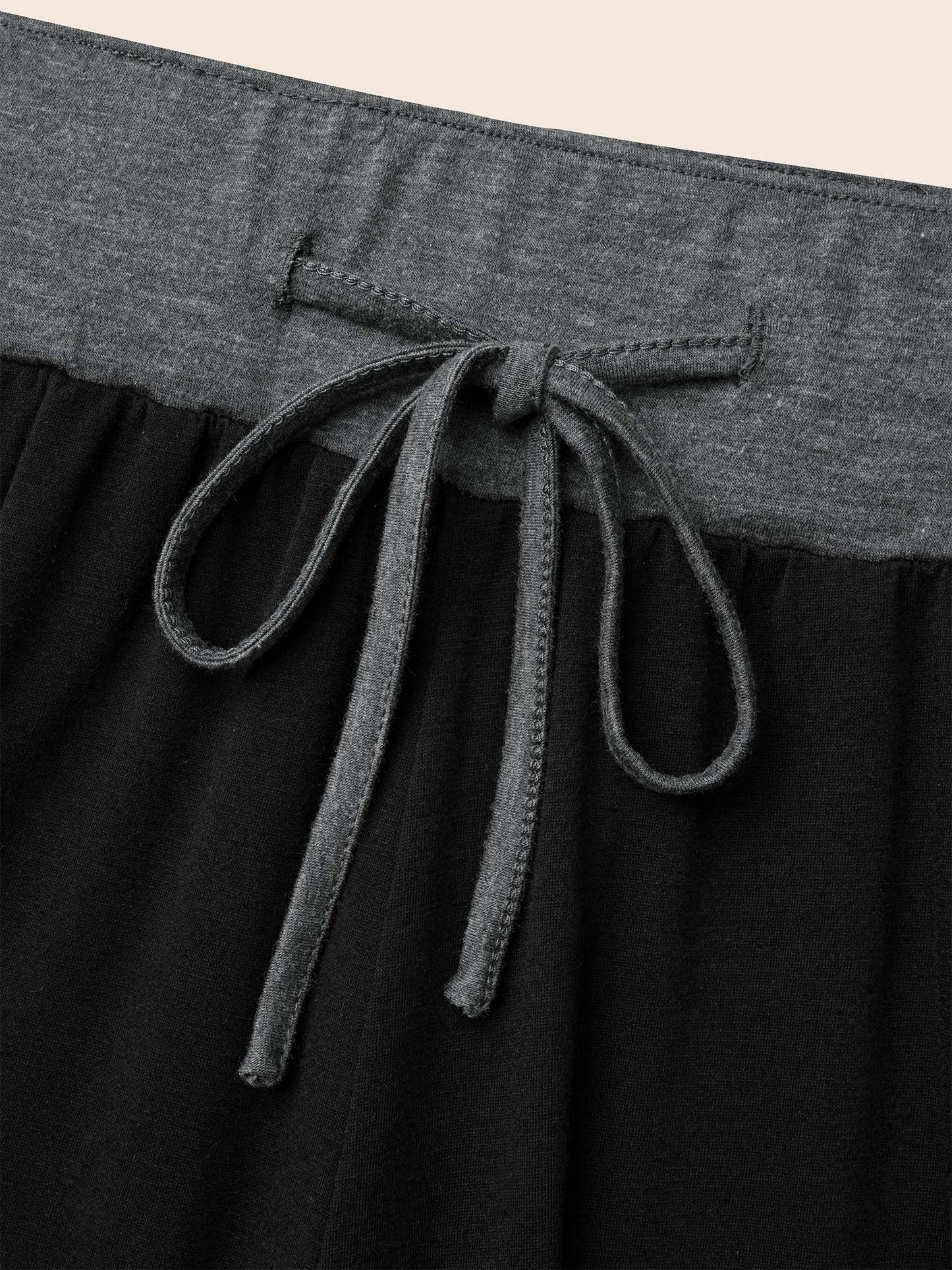 Color-Block Drawstring Lounge Bottoms
