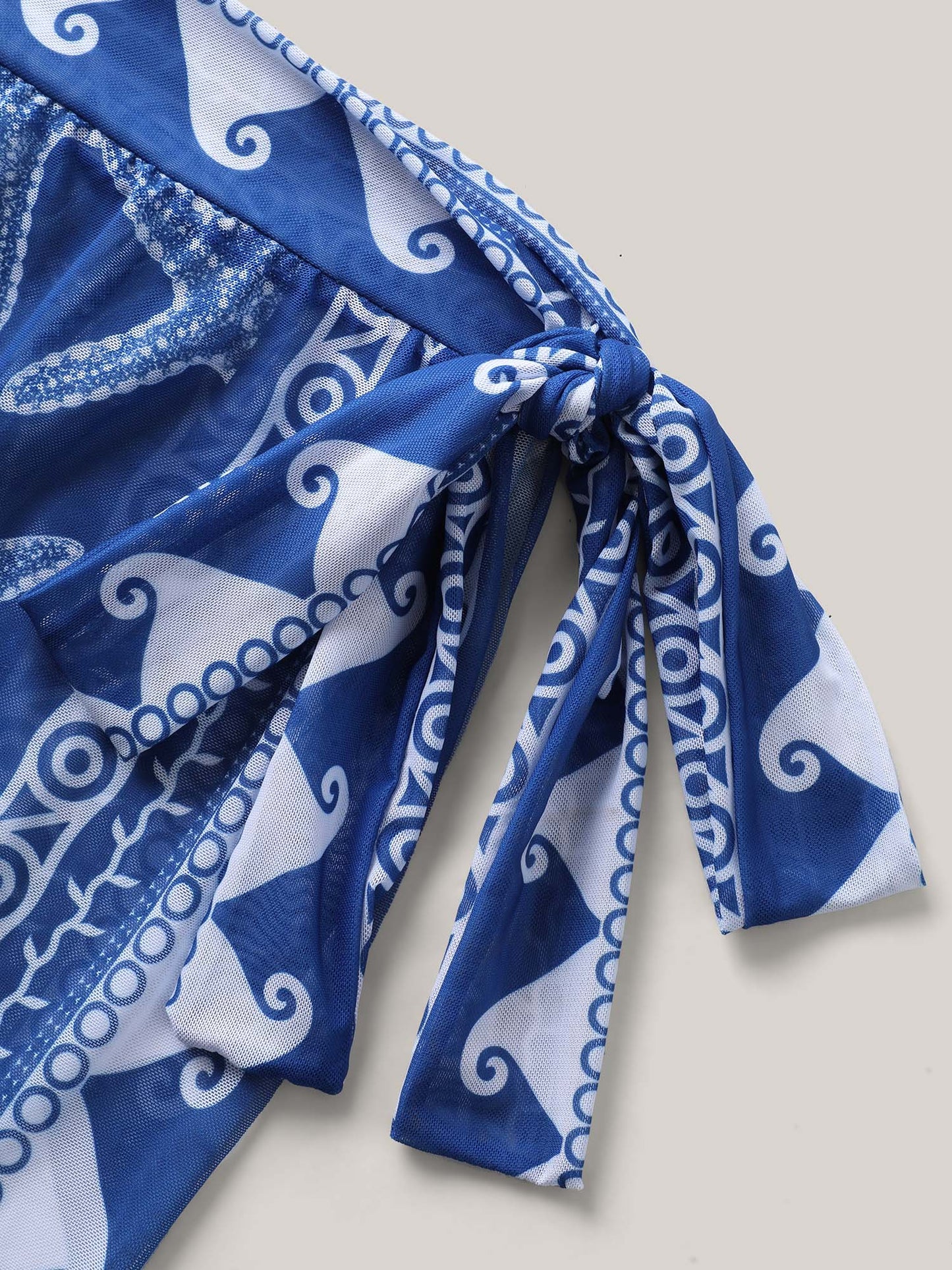 Two-Piece Ocean Print Swimsuit