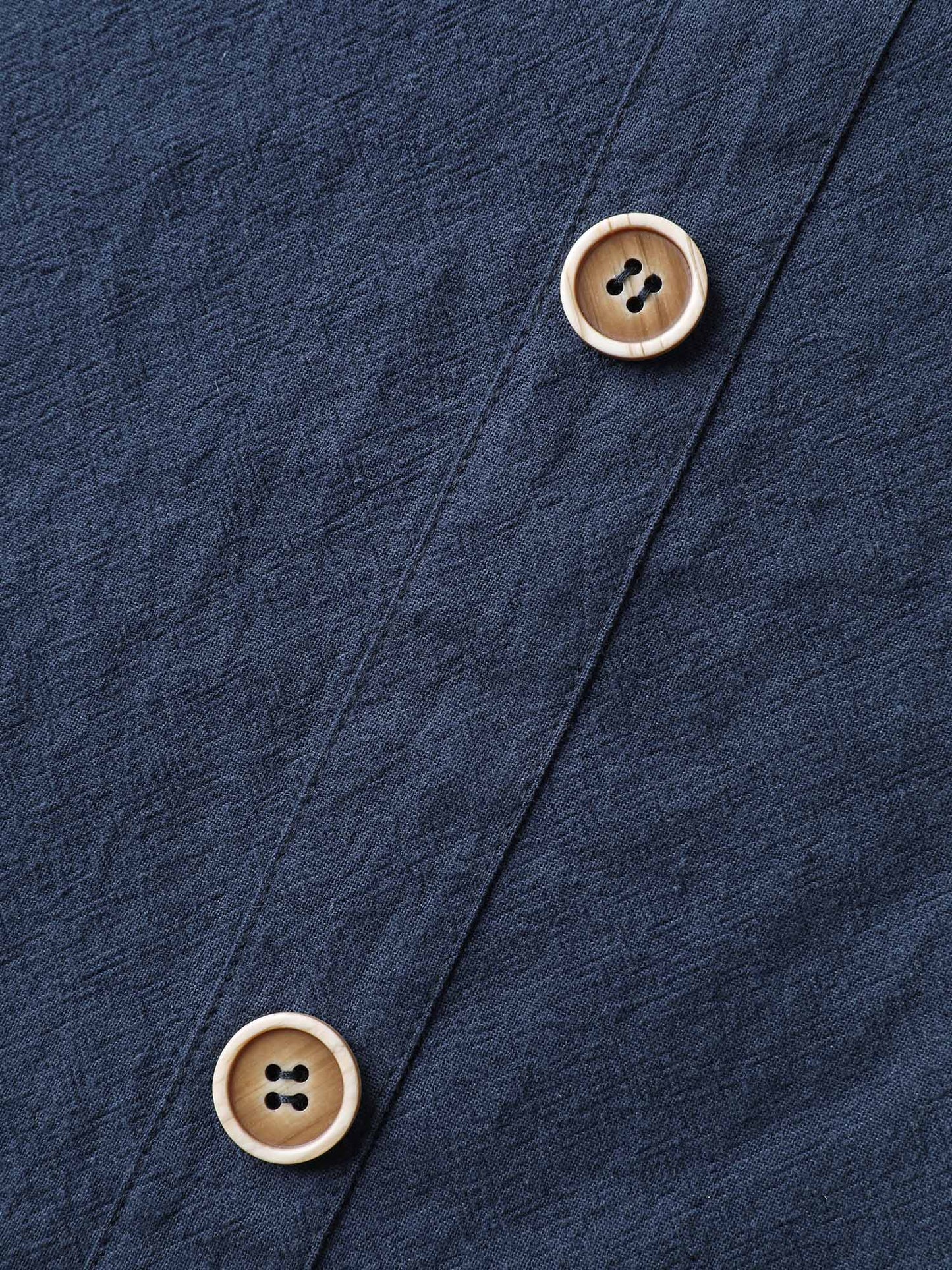 Solid Button Detail Midi Skirt