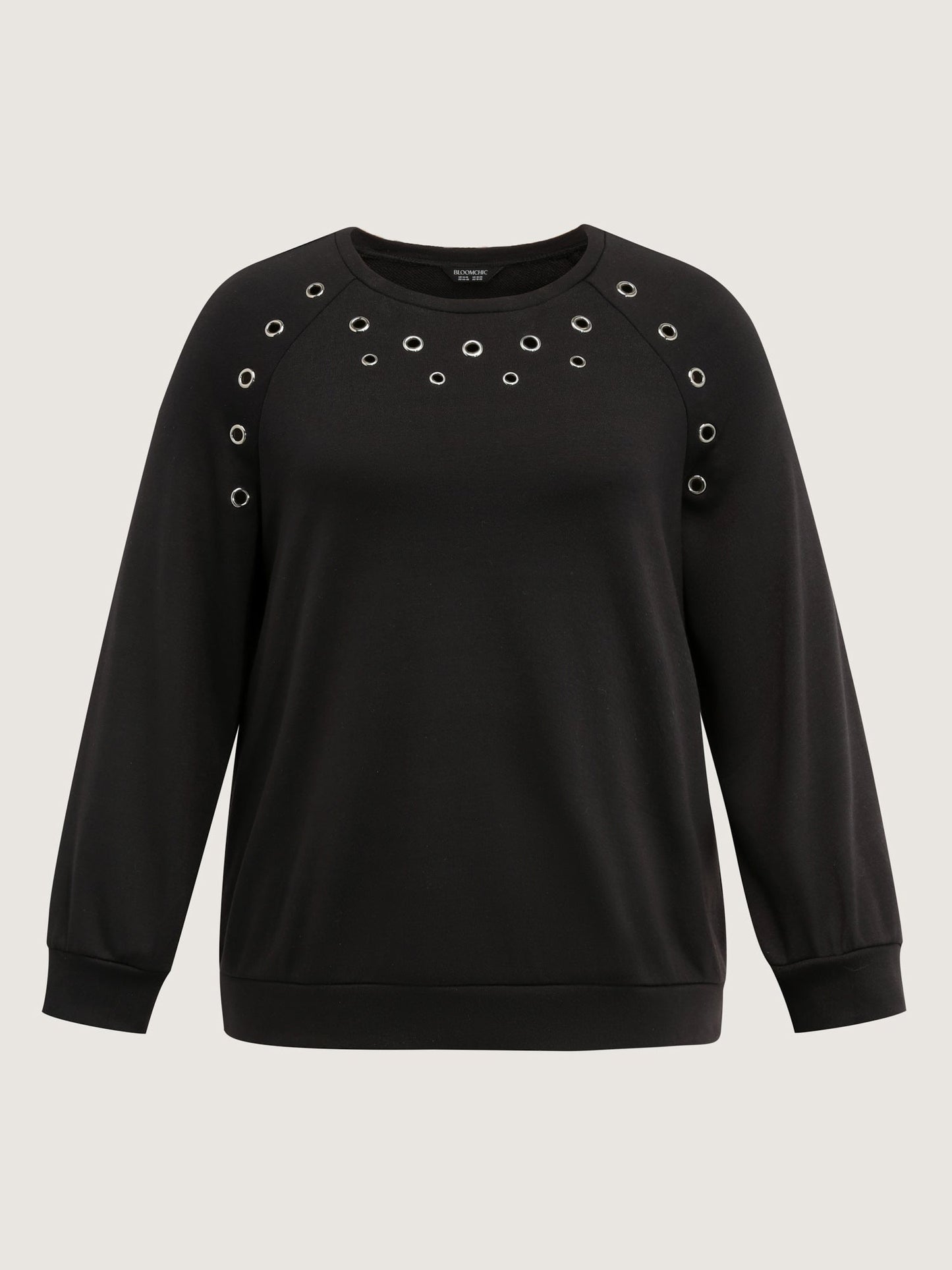 Metallic Loop Detail Relaxed-Fit Sweatshirt