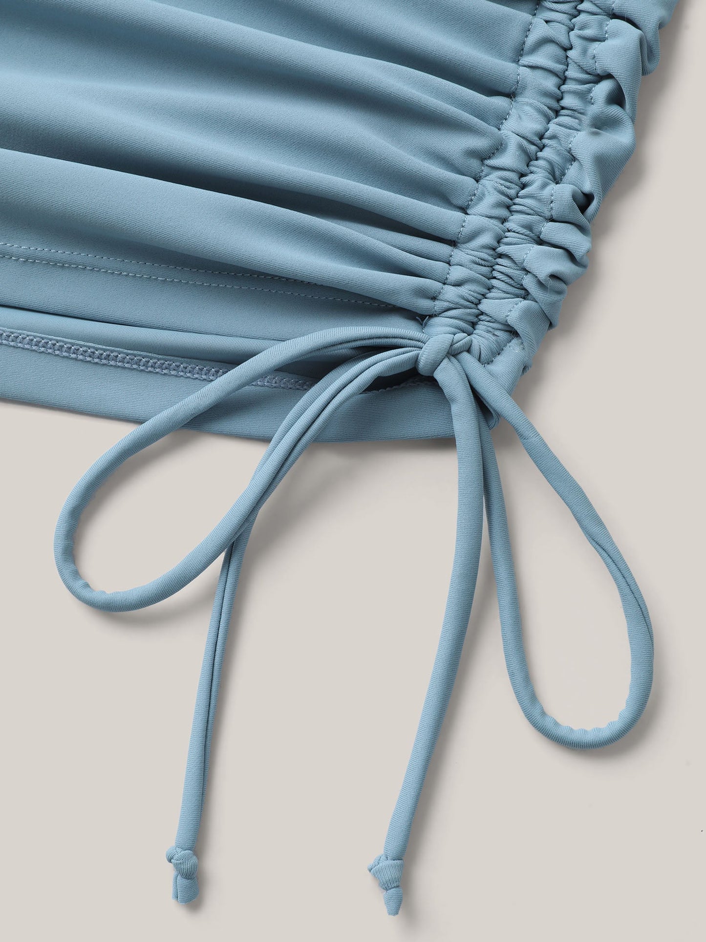 Adjustable Drawstring Keyhole Swim Top