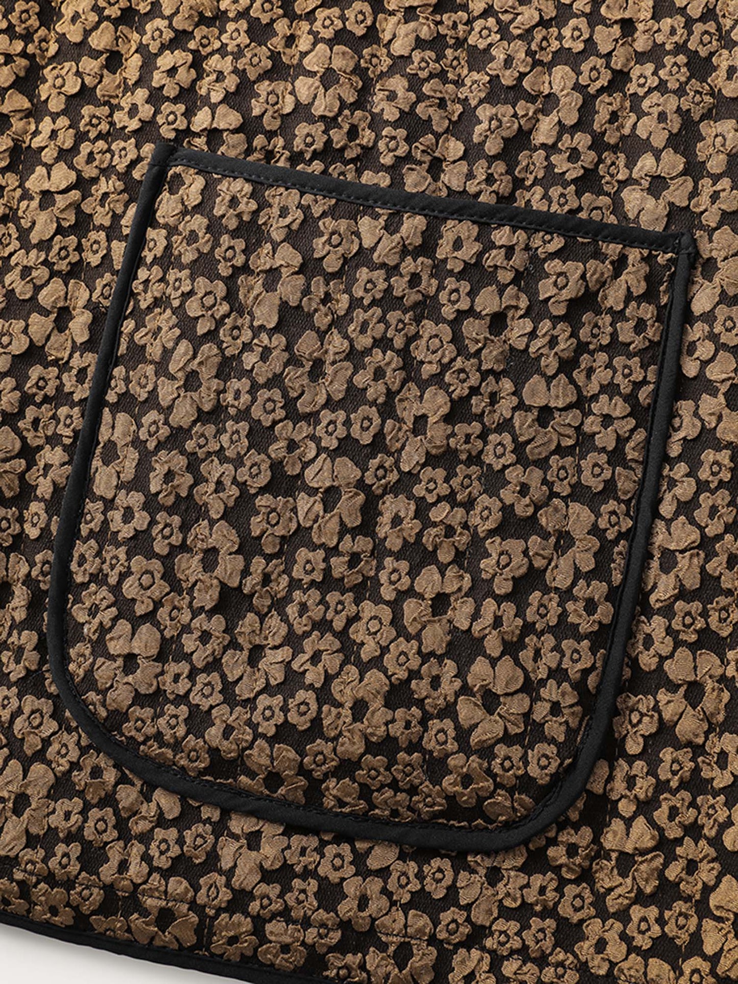 Floral Print Three Ties Quilted Vest