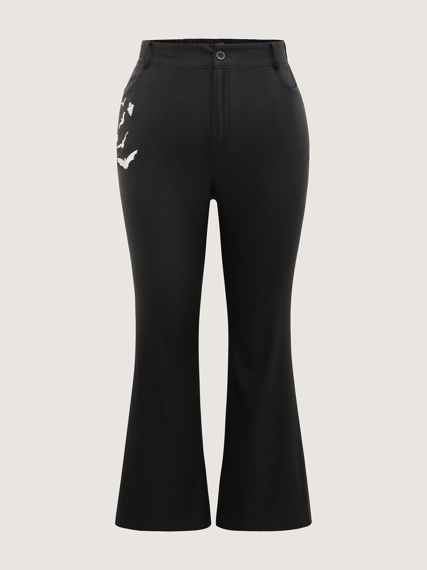 Side Embroidered Bootcut Pants