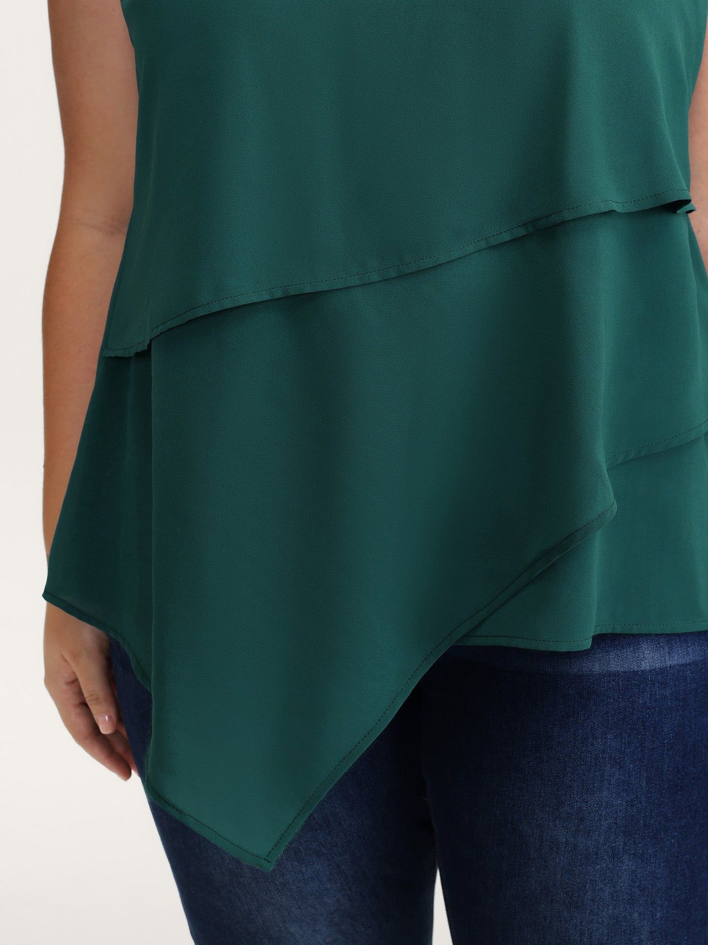 Layered Round Neck Tummy-Friendly Tank Top