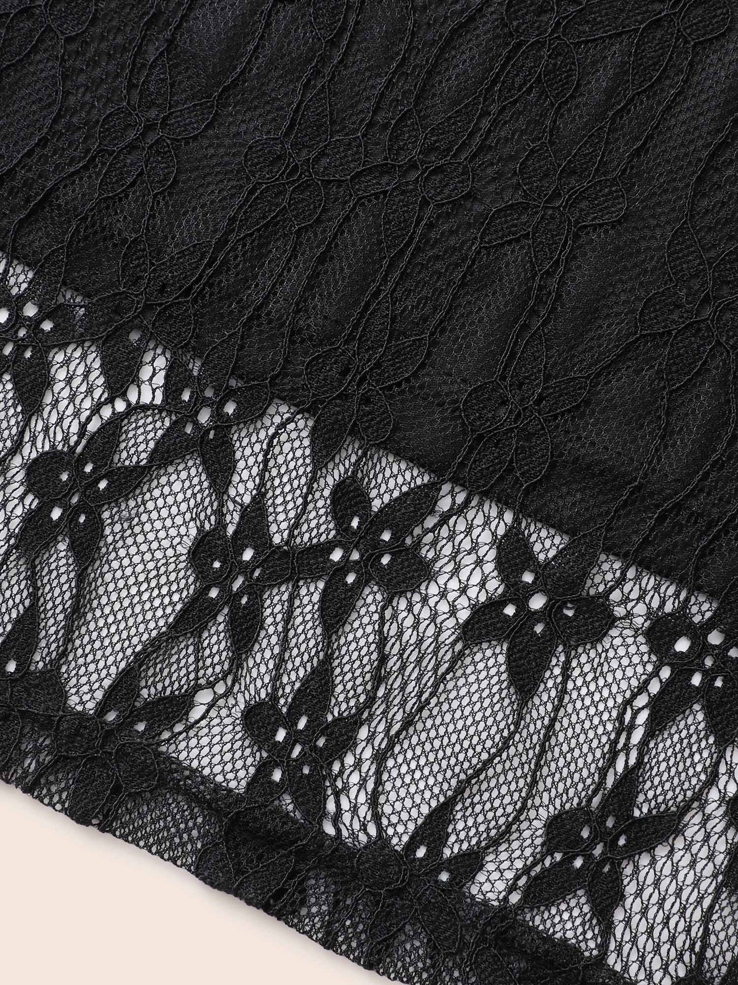 Contrast Tie Knot Lace Panel Cami Dress