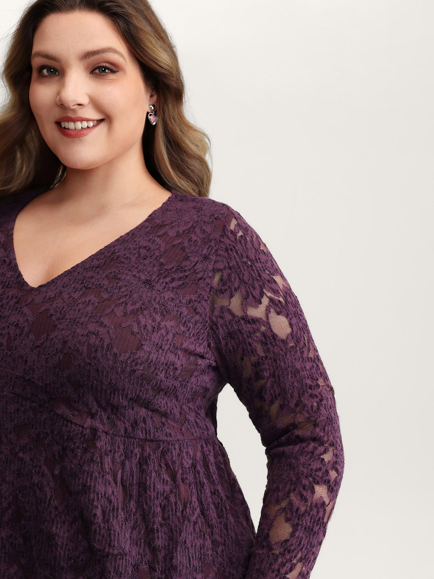 Textured Lined Fit and Flare Knit Top