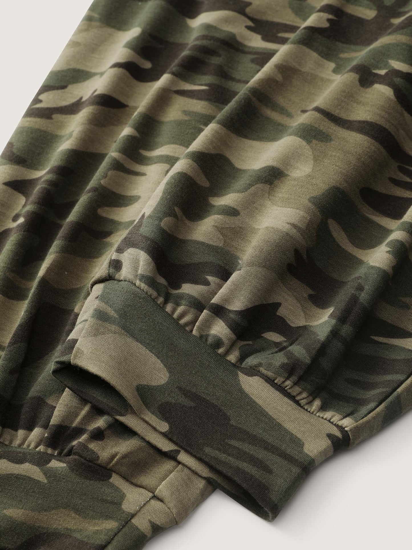 Camouflage Print Drawstring Stretchy Pants