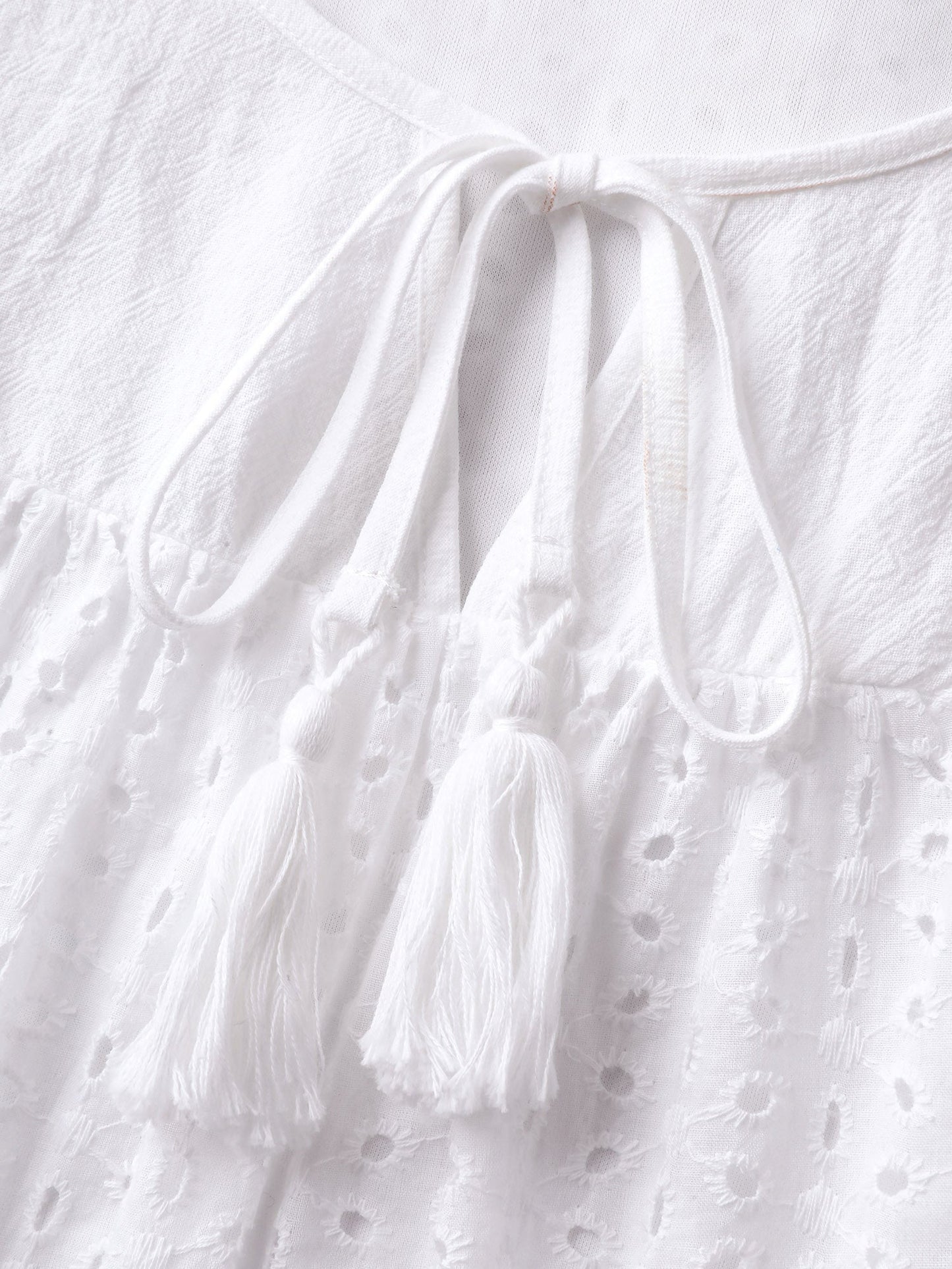 Cotton Eyelet Embroidered Tank Top
