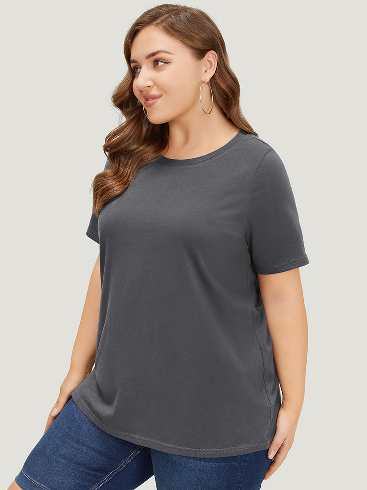 Sun & Moon Print Graphic Round Neck T-shirt