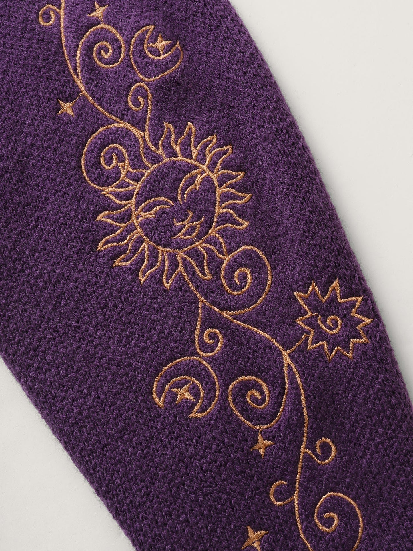 Star Embroidery Button Pockets Knit Cardigan