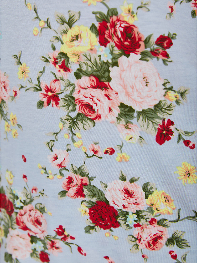 Floral Print Crew Neck Sleep Cami Top
