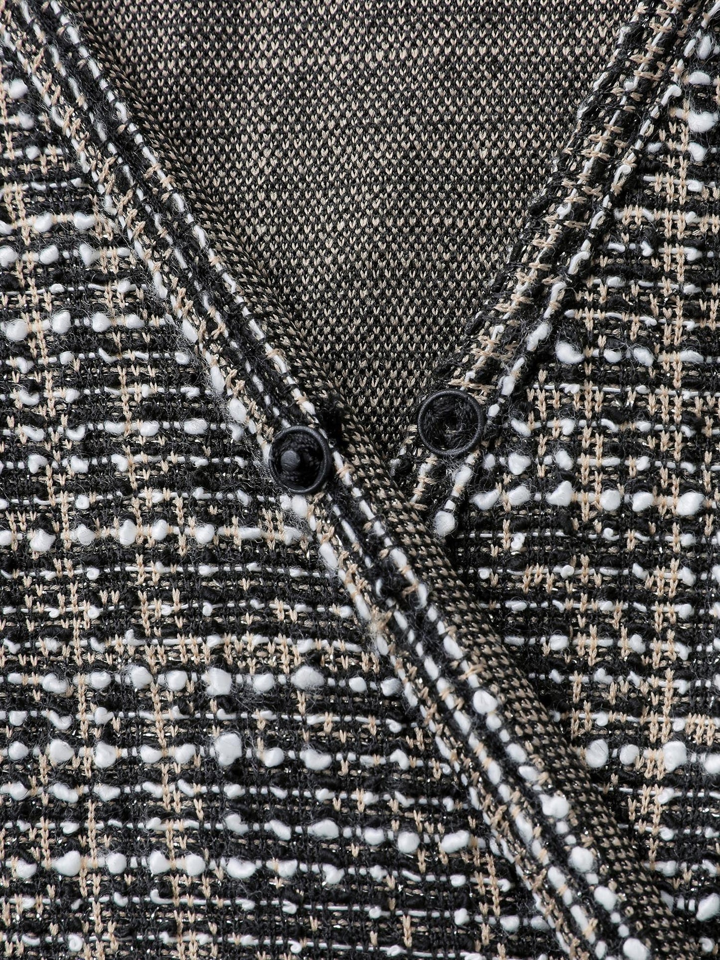 Tweed Surplice Neck Midi Dress