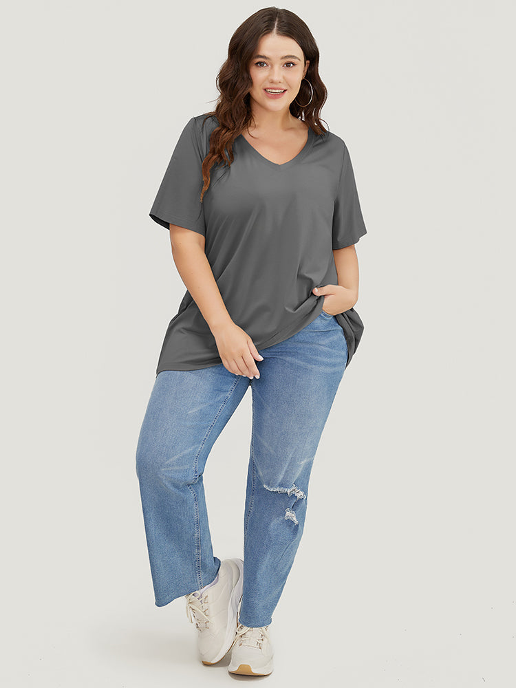 UltraCool V Neck Slightly Stretchy T-shirt