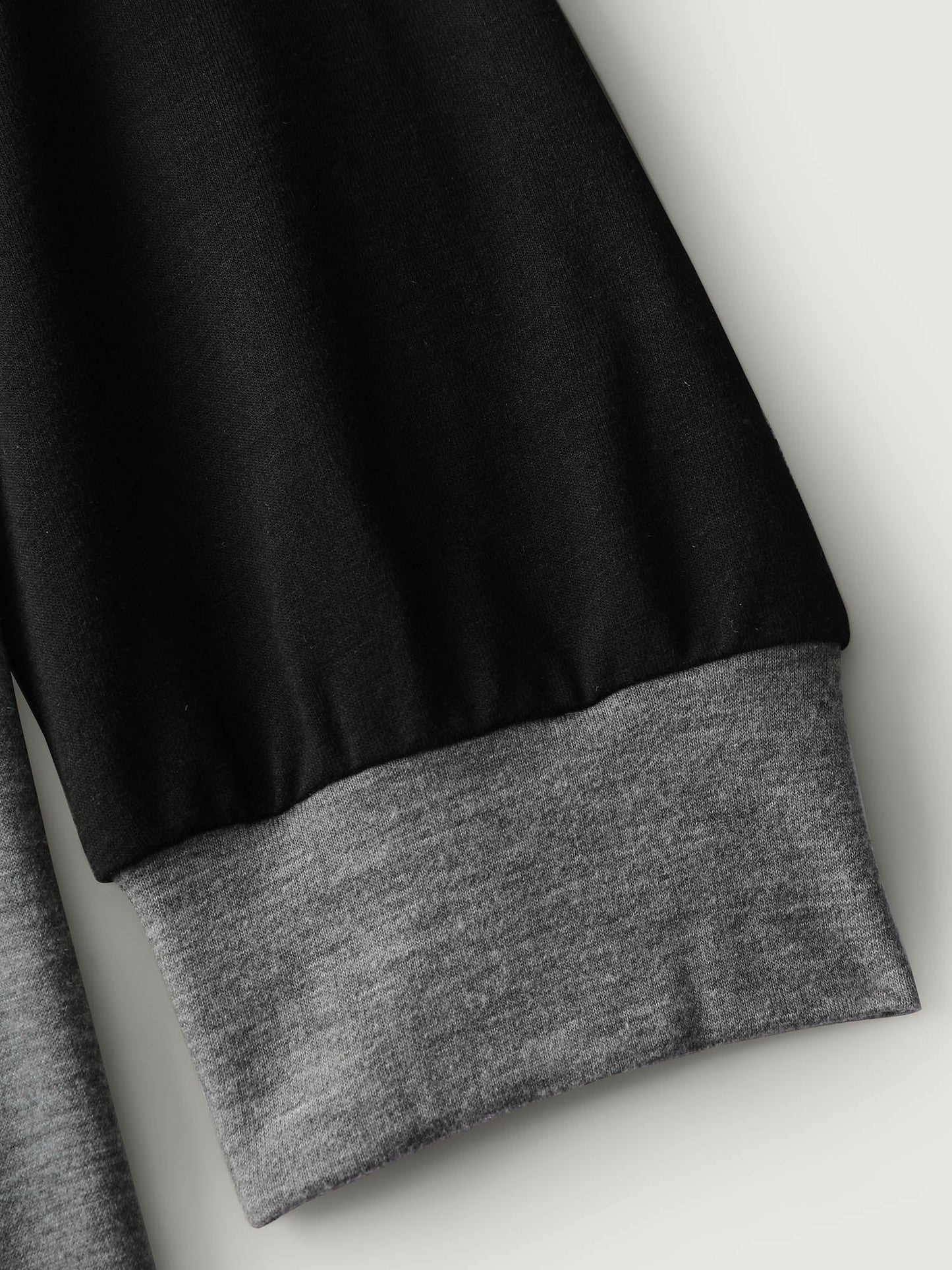 Heather Stretchy Colorblock Long Hoodie