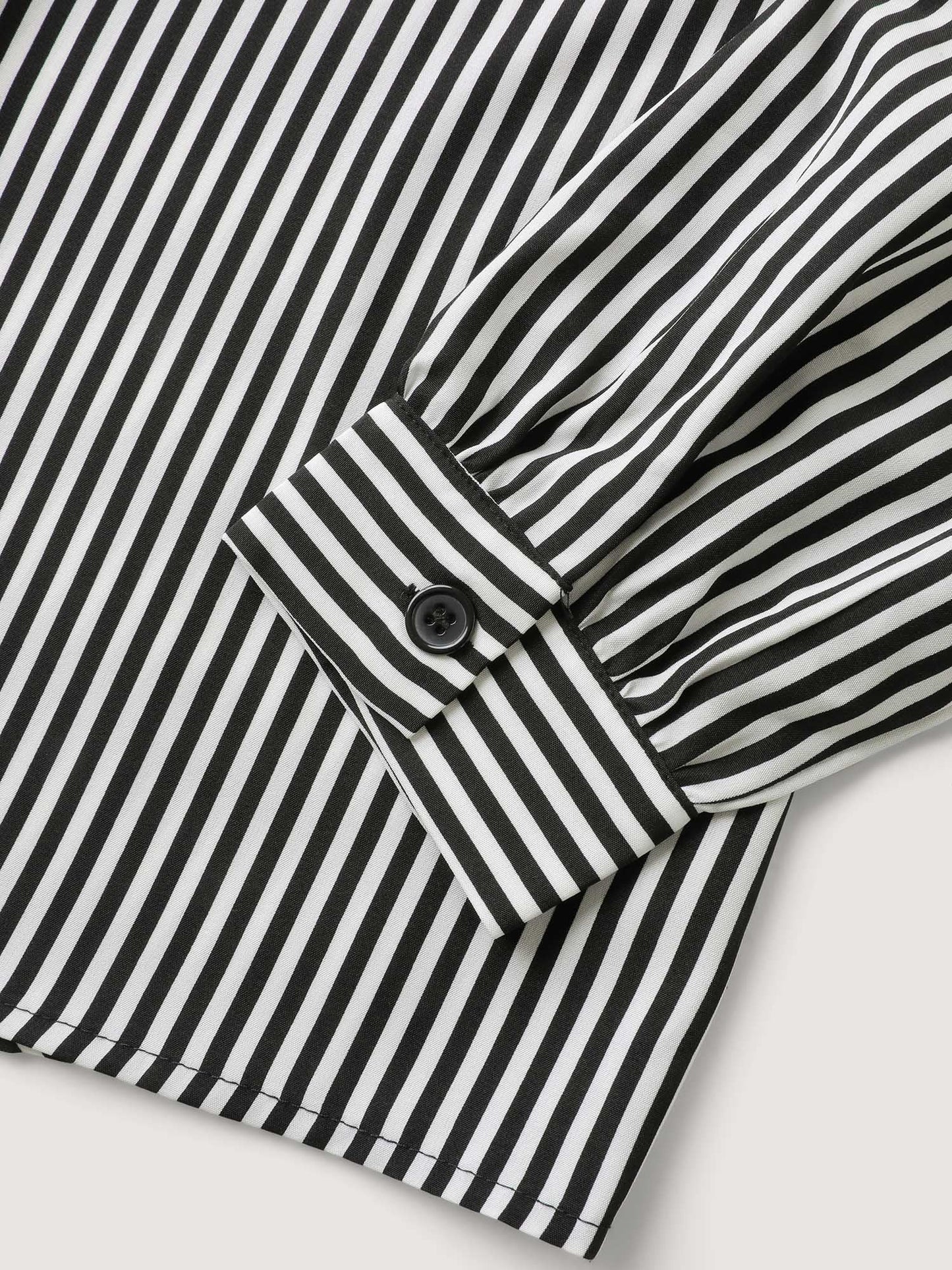 Striped Bow-Tie Button-Down Shirt