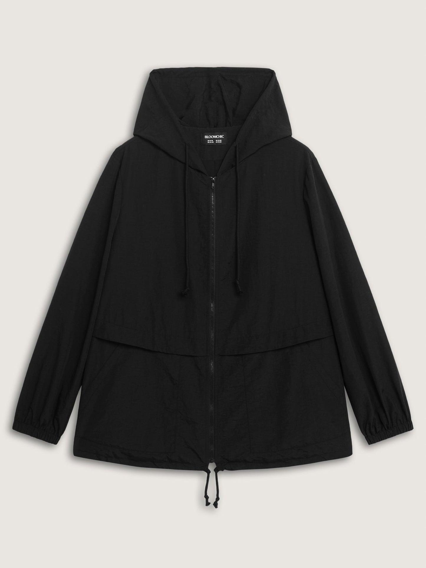 Water-Resistant Hooded Lined Zipper Jacket