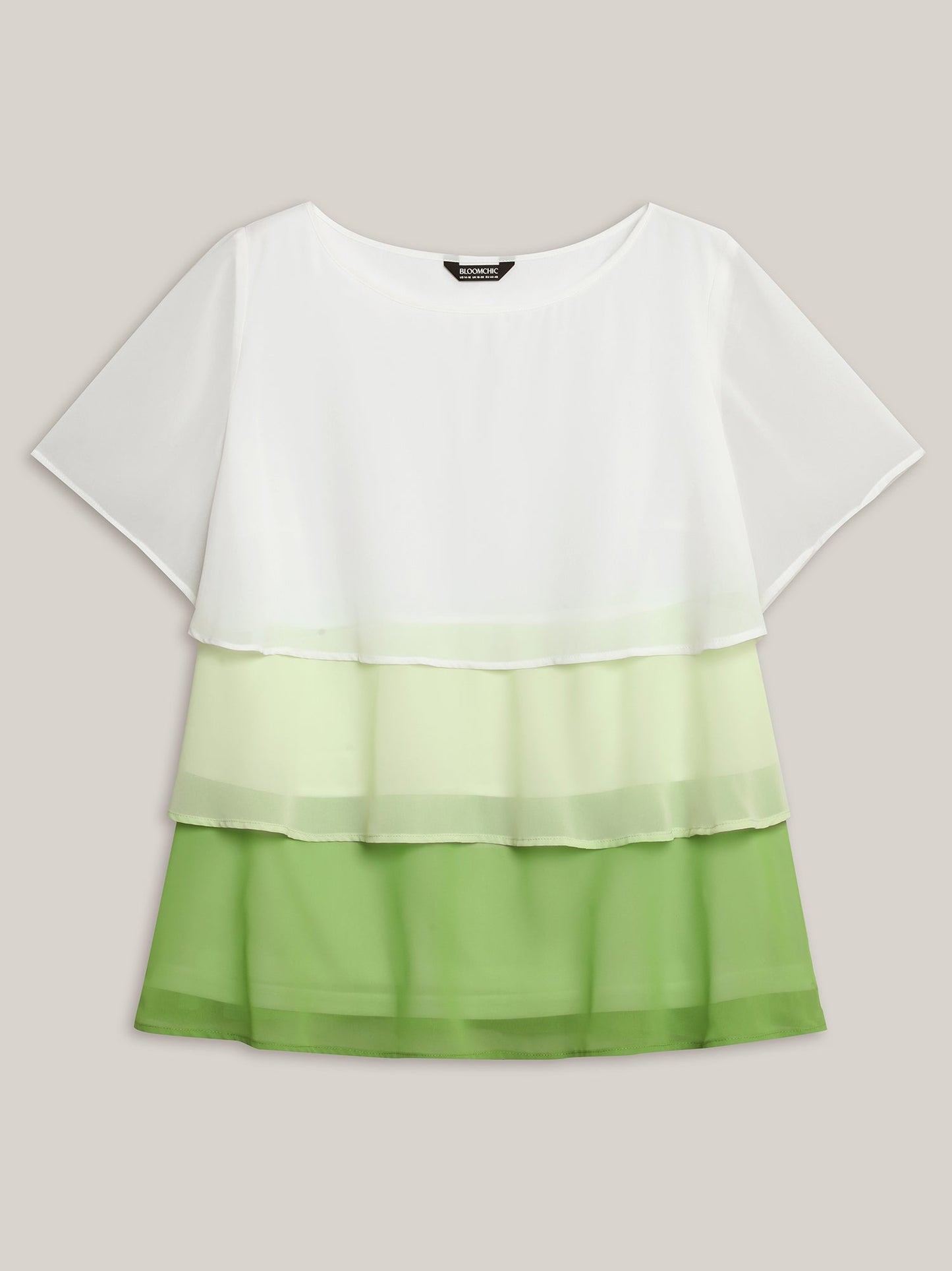 Color Fusion Layered Sheer Blouse