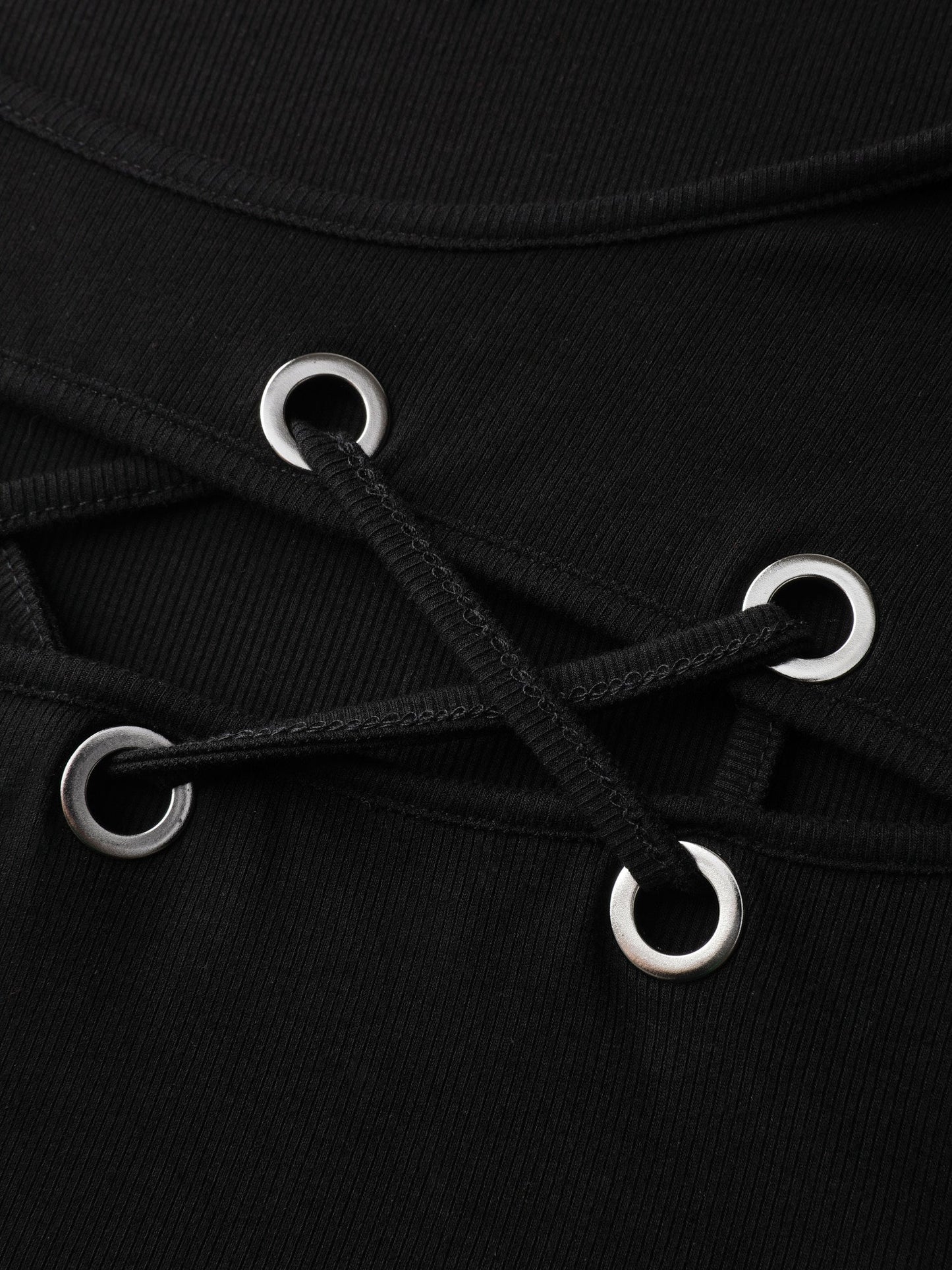 Supersoft Cross-Tie Cut-Out Fitted T-Shirt