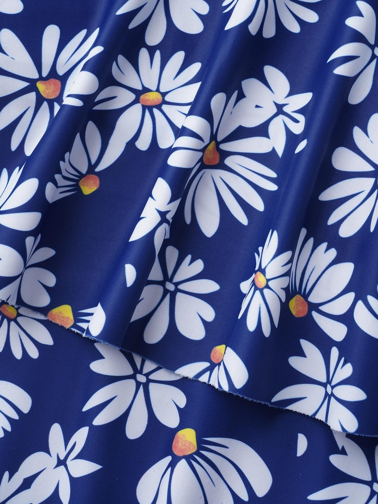 Floral Print Cold-Shoulder Swim Dress