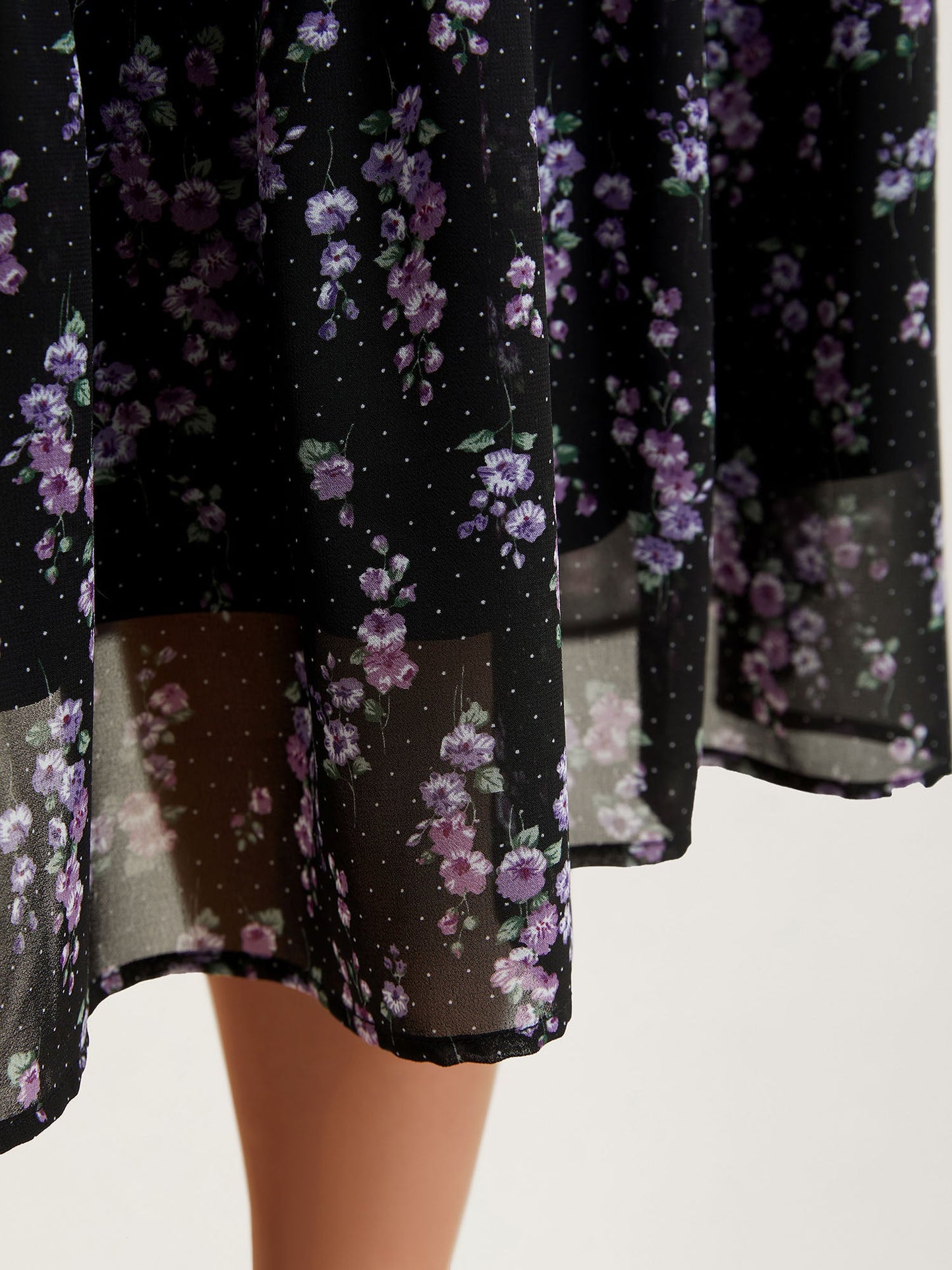 Flirty Floral Pleated Sheer Midi Skirt