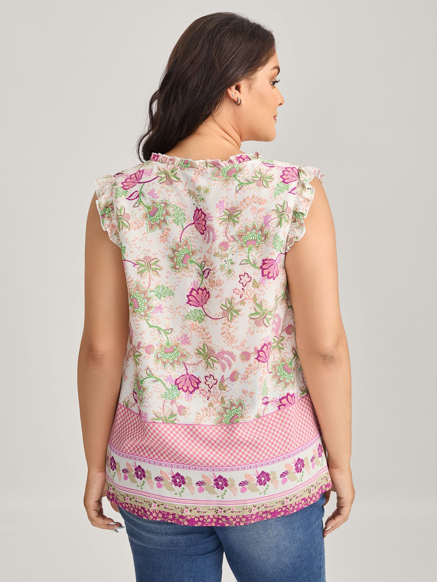 Dreamy Floral Neck Tie Tank Top