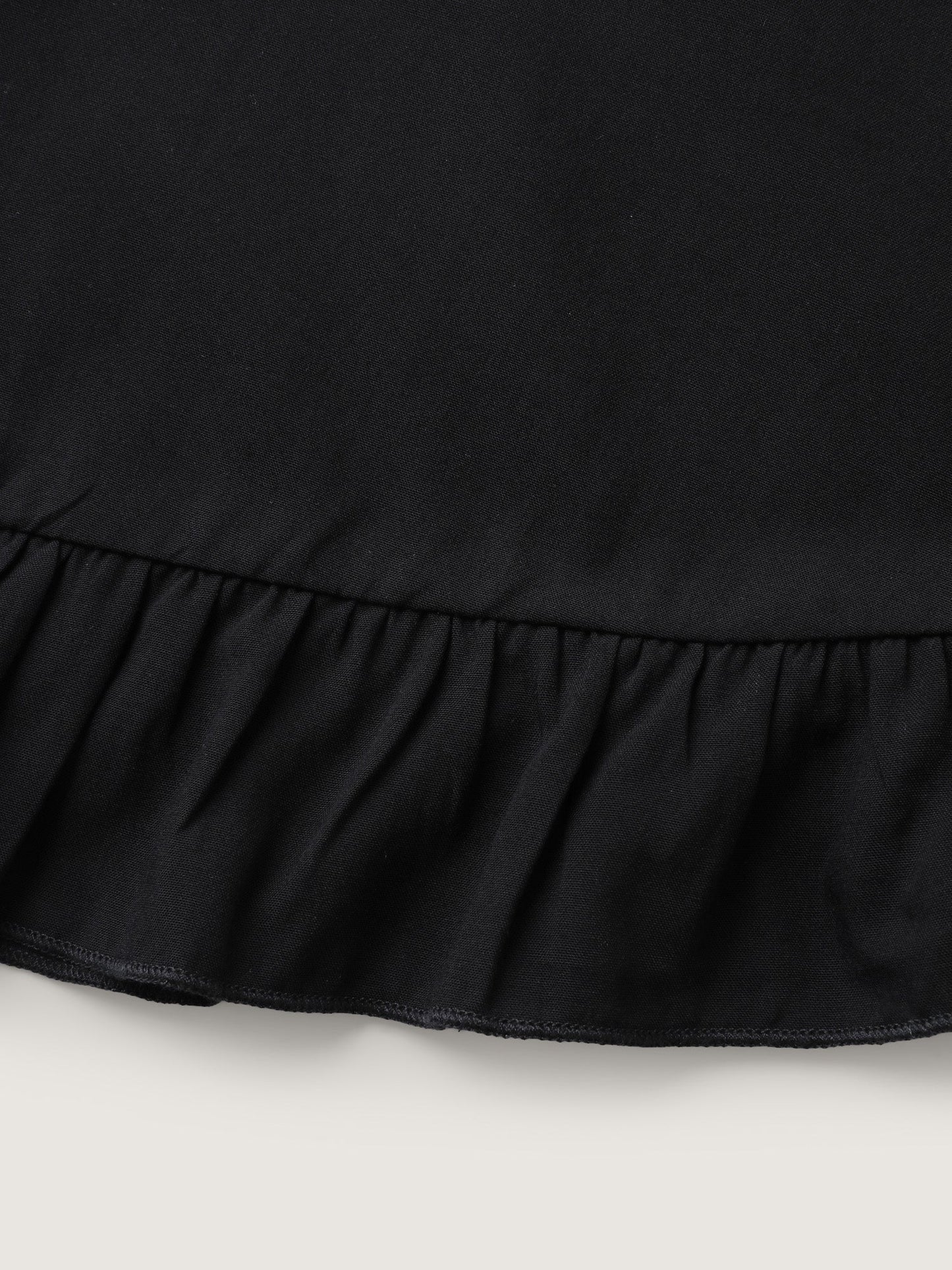 Colorful Shirred Waistband Ruffled Hem Pants