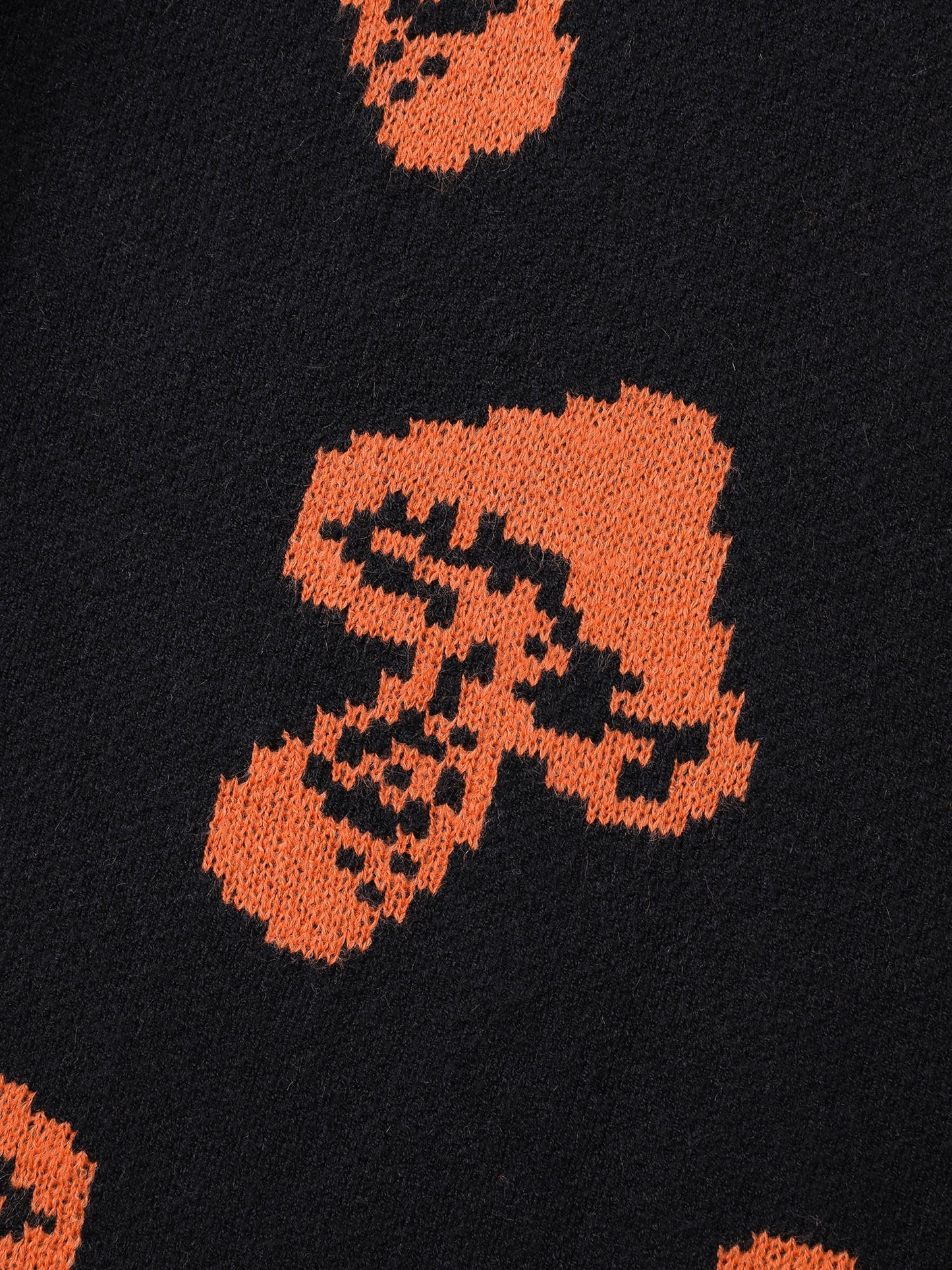 Halloween Mushroom Jacquard Print Pullover