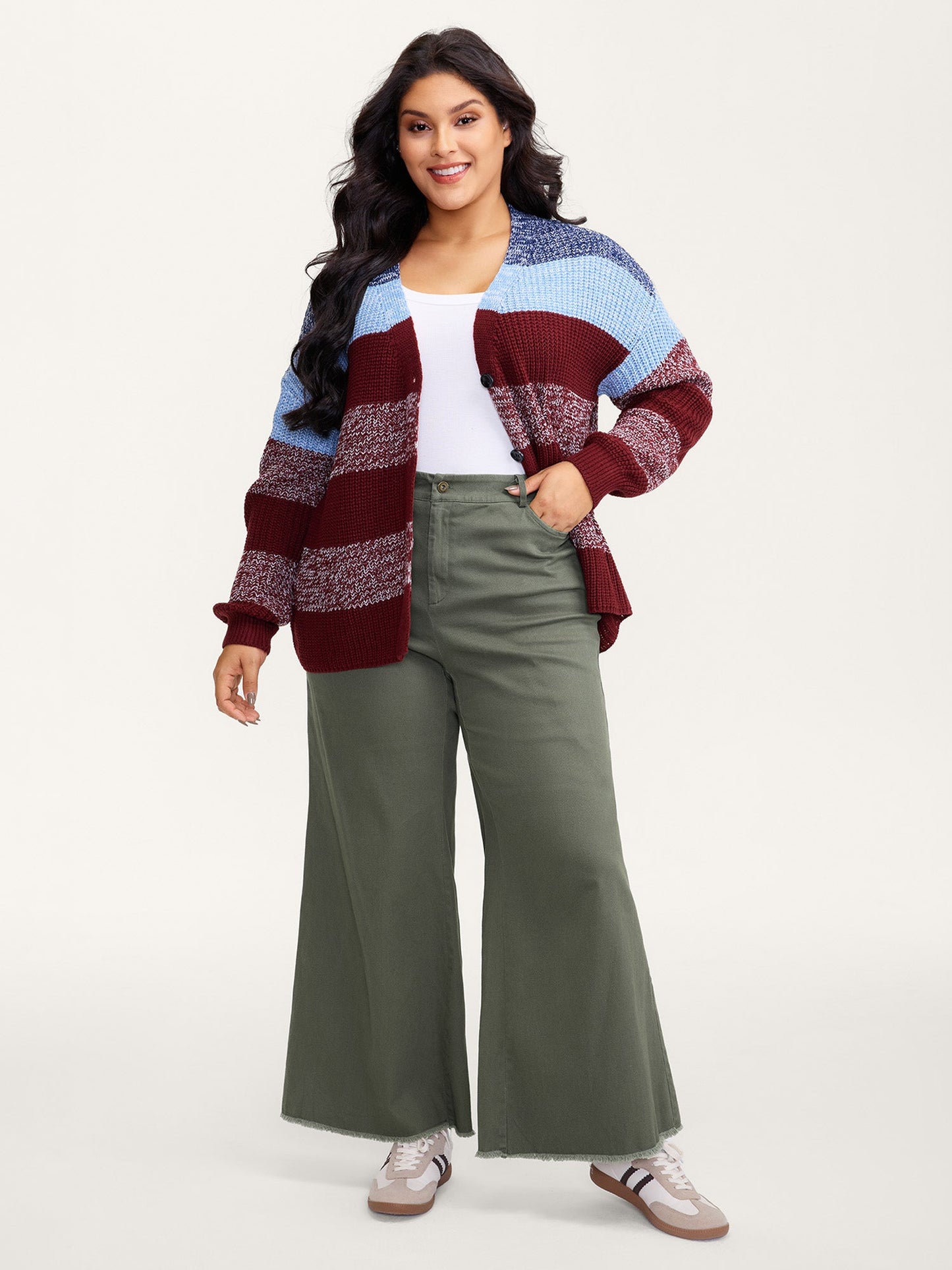 Vintage Wash Flared Hem Bootcut Pants