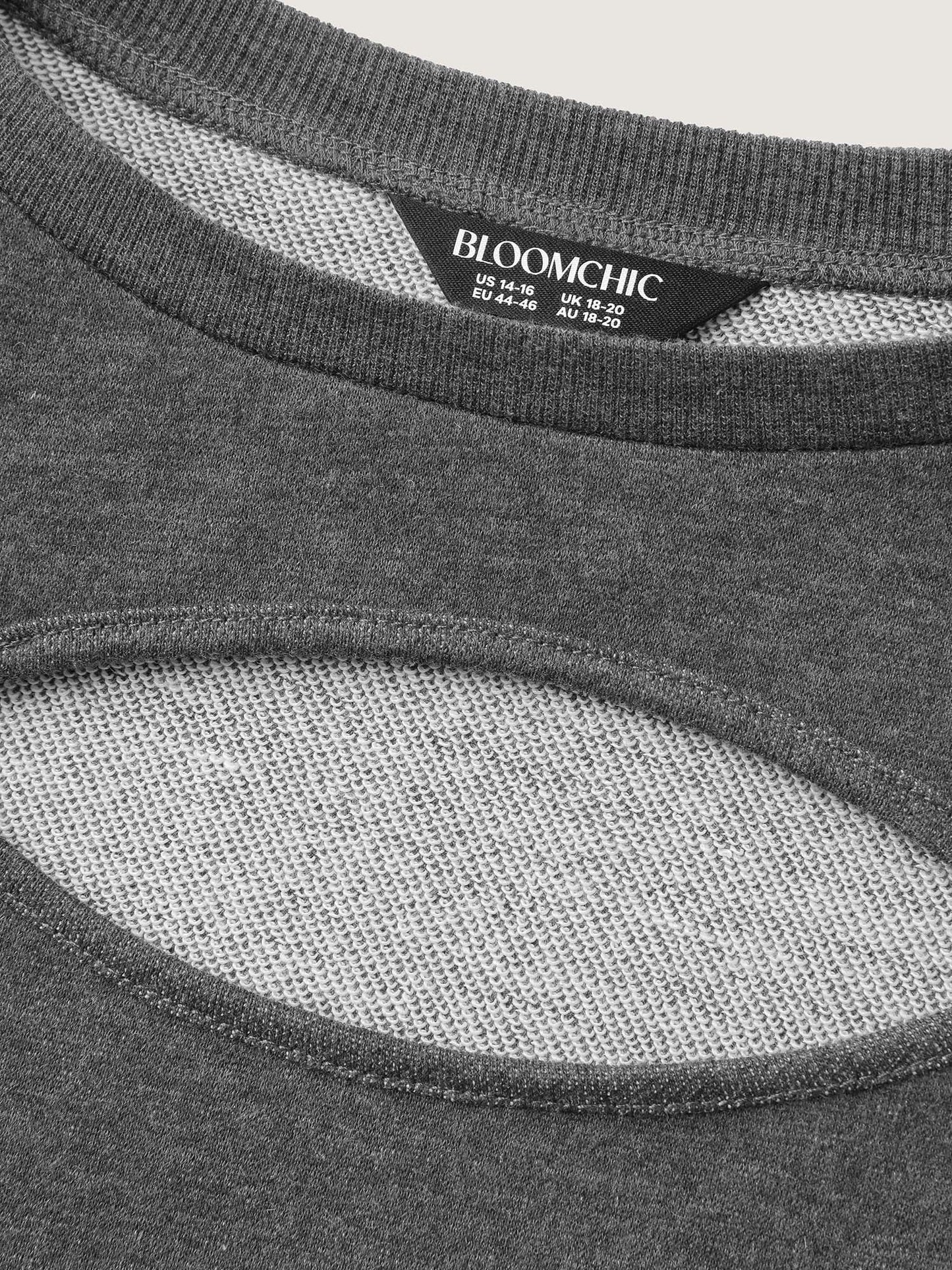 Heather Neckline Cut-Out Sweatshirt
