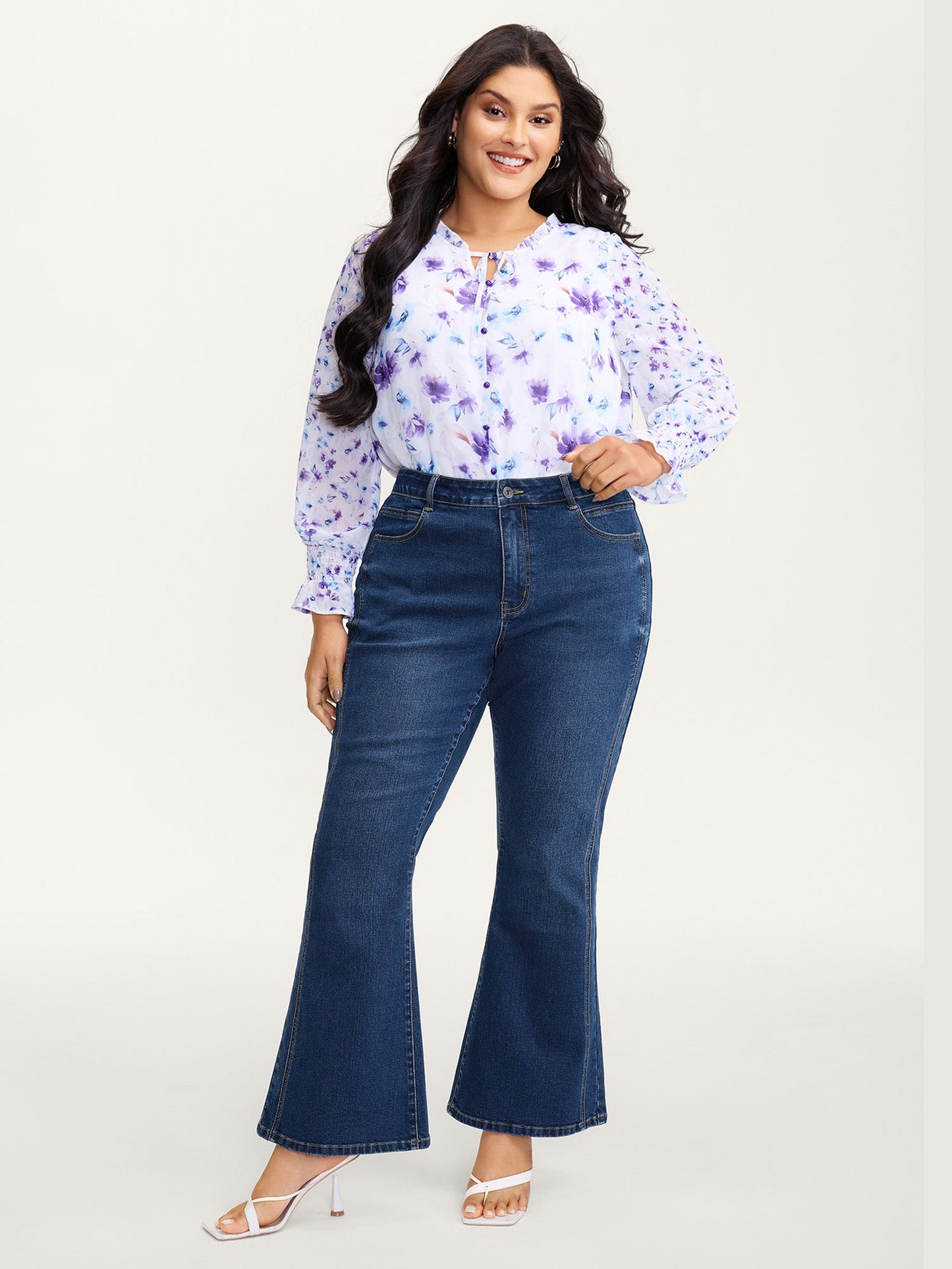 Stretchy Mid-Rise Bootcut Jeans