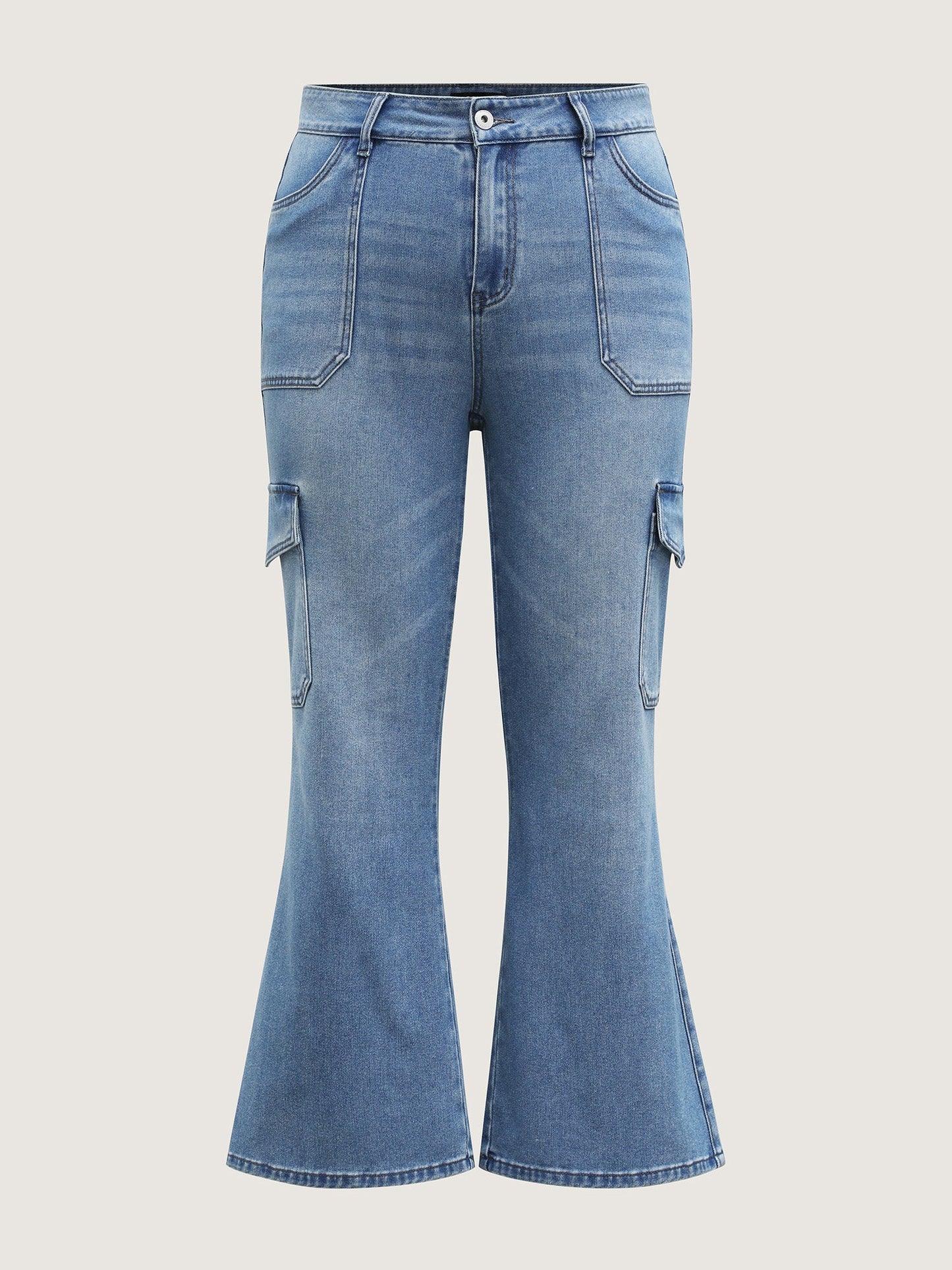 Retro Wash Flared Hem Jeans