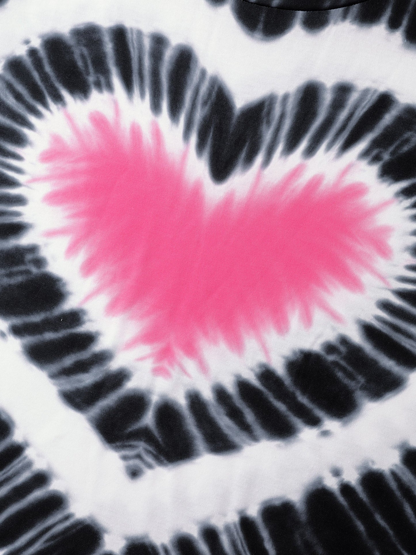 Love Heart Tie-Dye Print T-Shirt