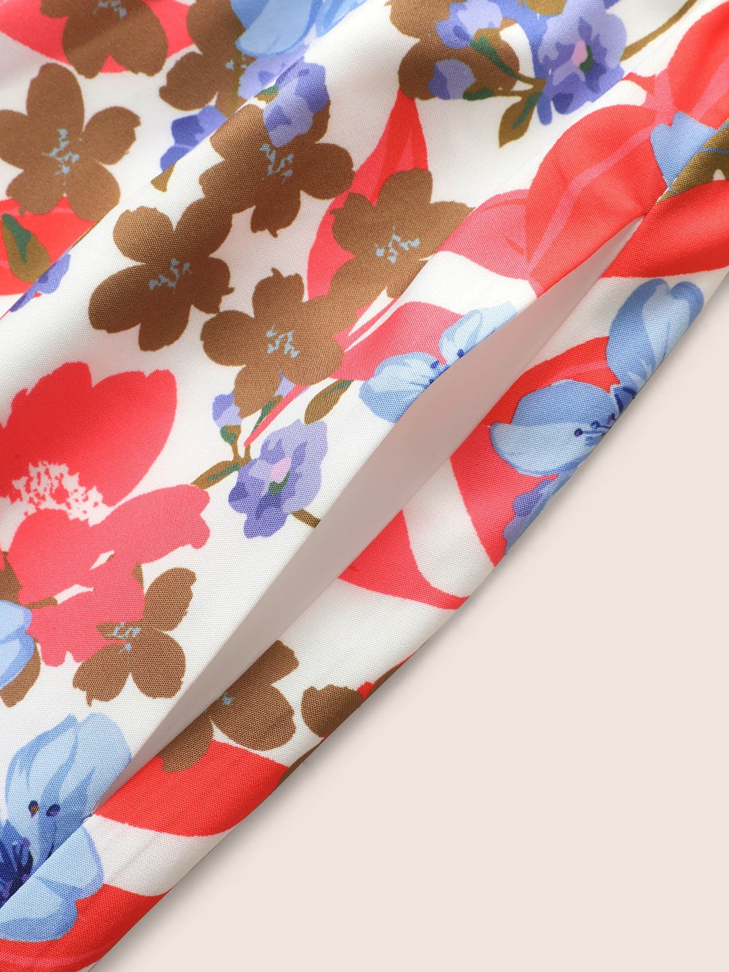 Floral Print Shirred Cami Midi Dress