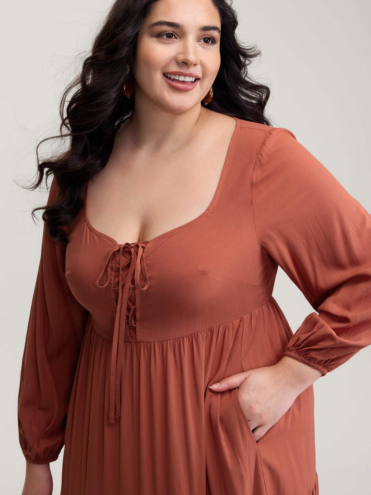 Bust-Ease Adjustable Tiered Maxi Dress