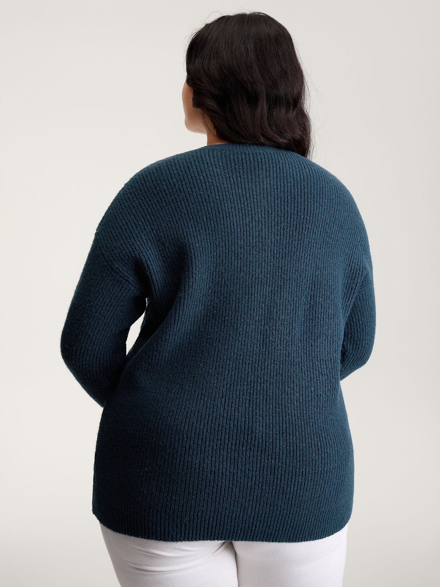 Supersoft Half-Button Placket Textured Solid Pullover