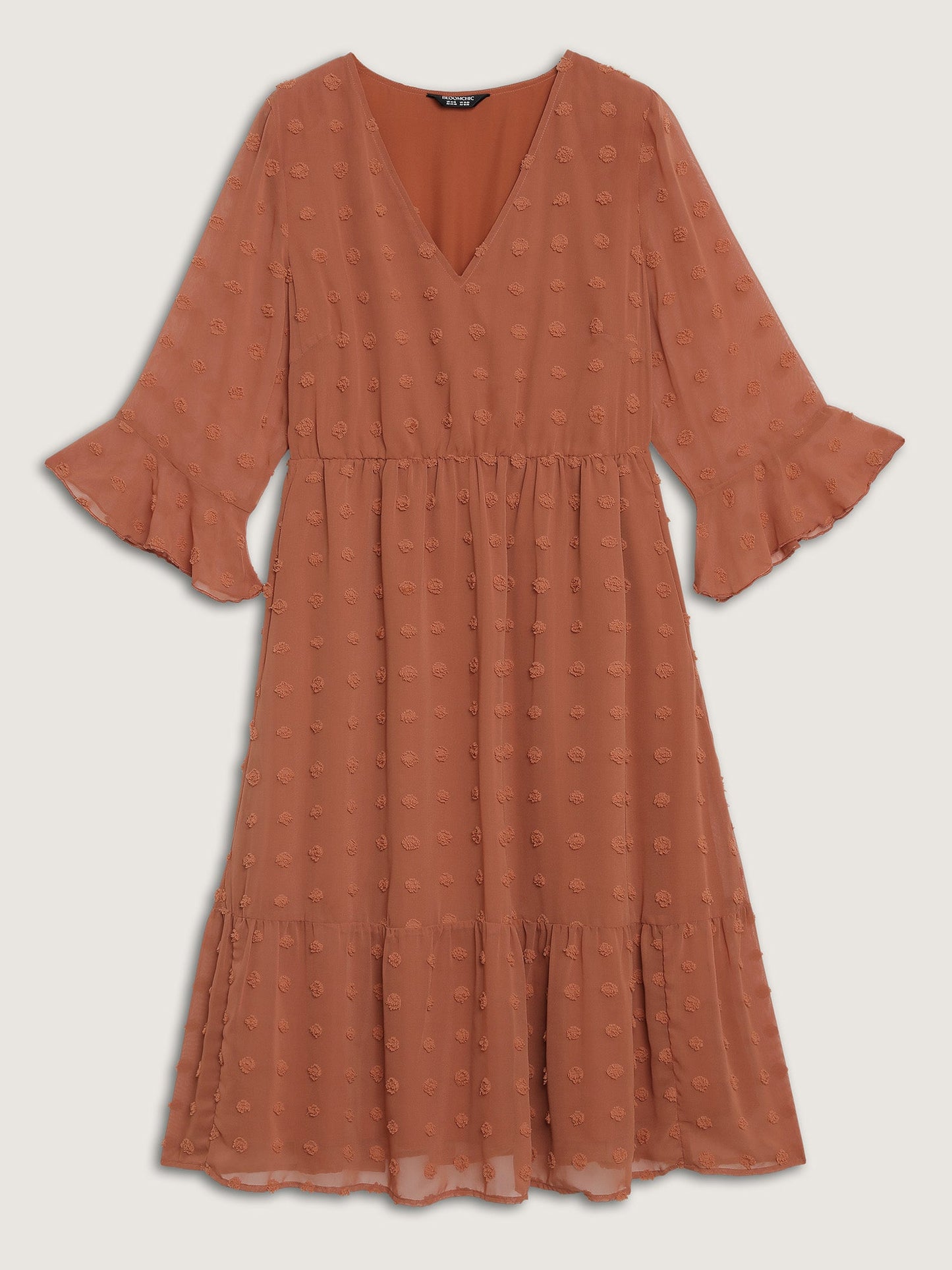 Chiffon Textured Semi Sheer Maxi Dress