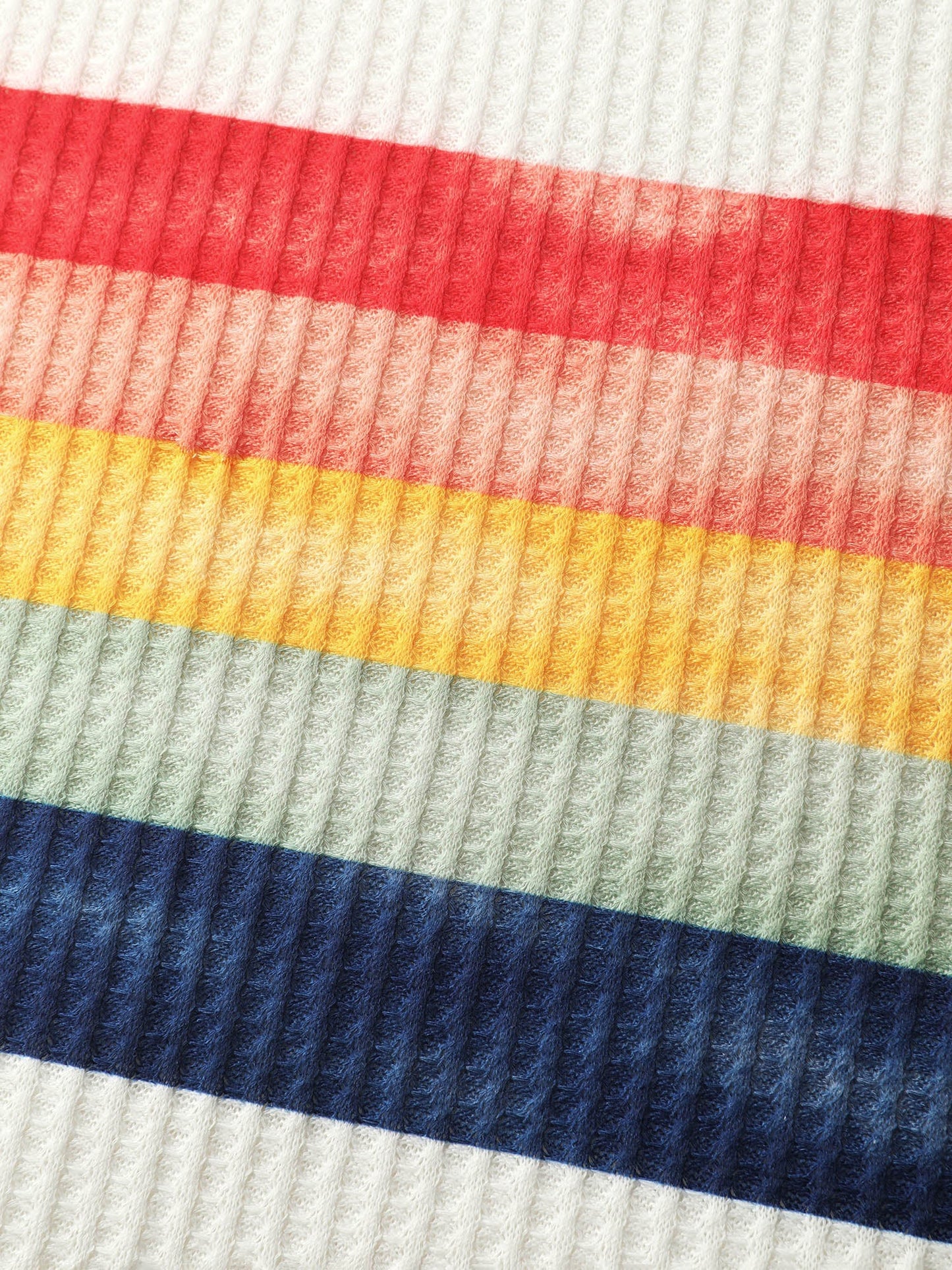 Rainbow Stripes Textured T-Shirt