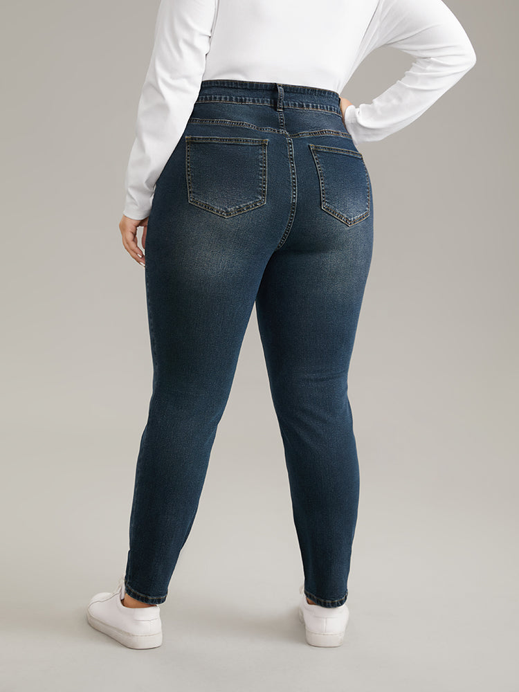 Dark Wash High Stretch Skinny Jeans