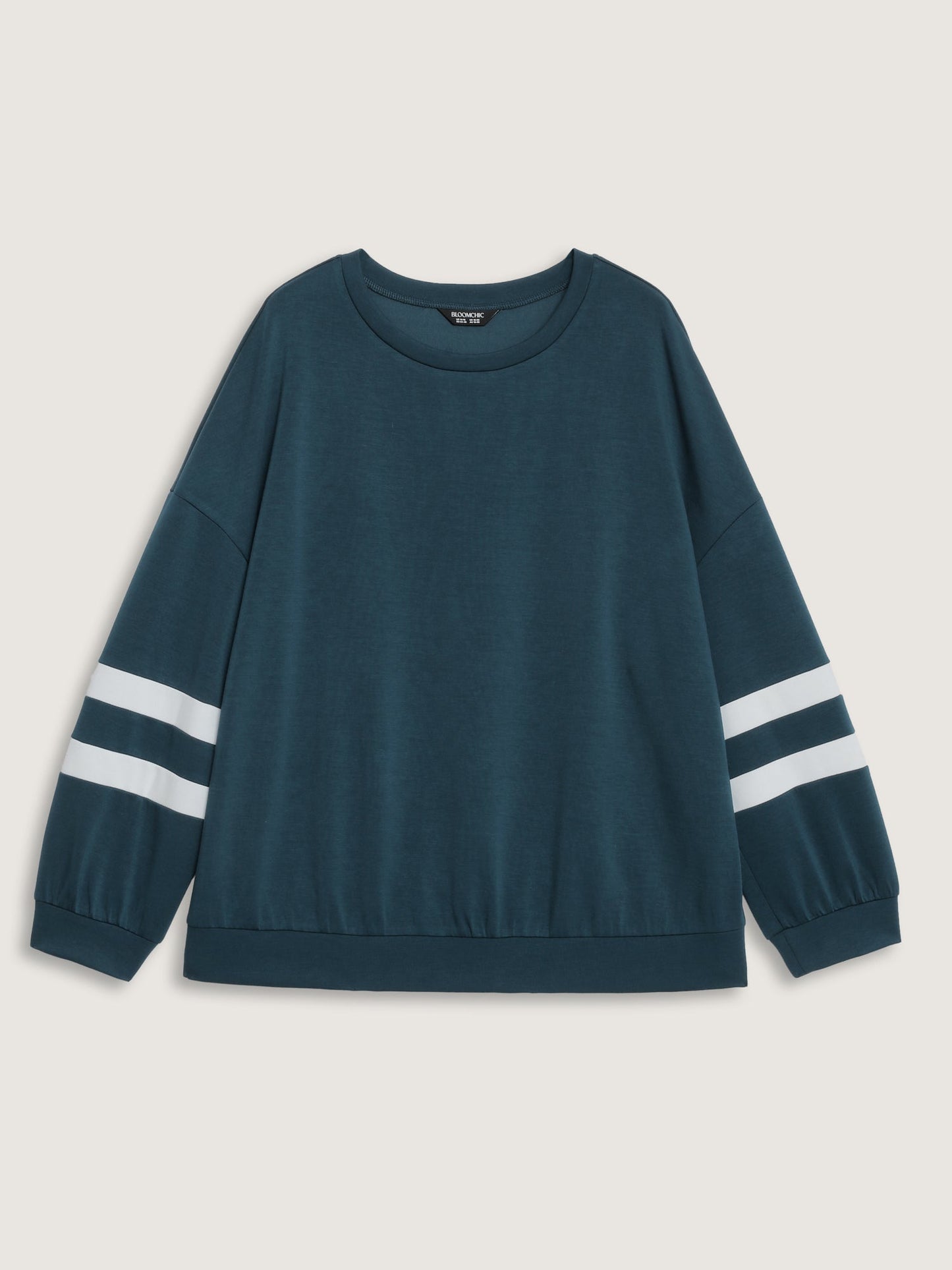 Supersoft Stripe Sleeve Contrast Sweatshirt