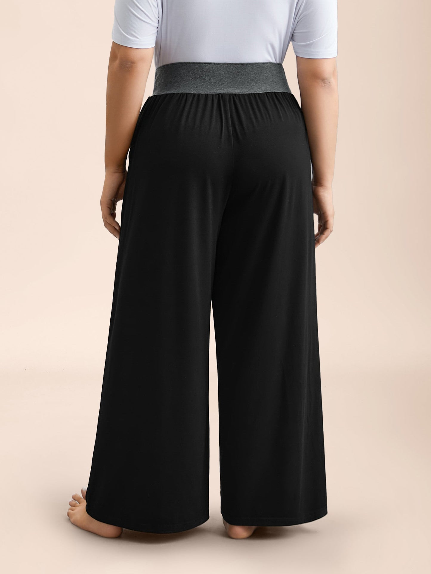 Color-Block Drawstring Lounge Bottoms