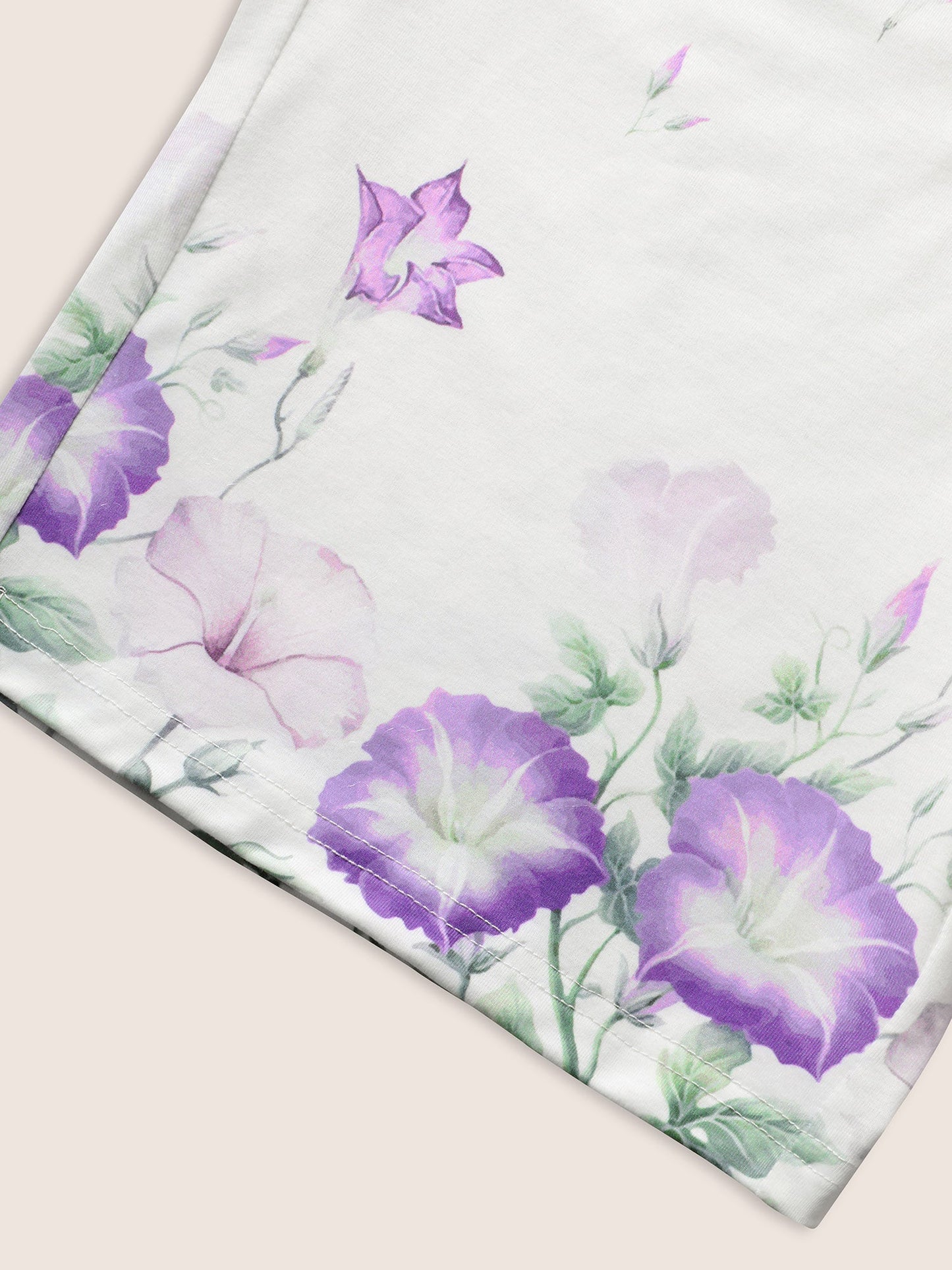 Floral Pleated Button Detail Loungewear Set