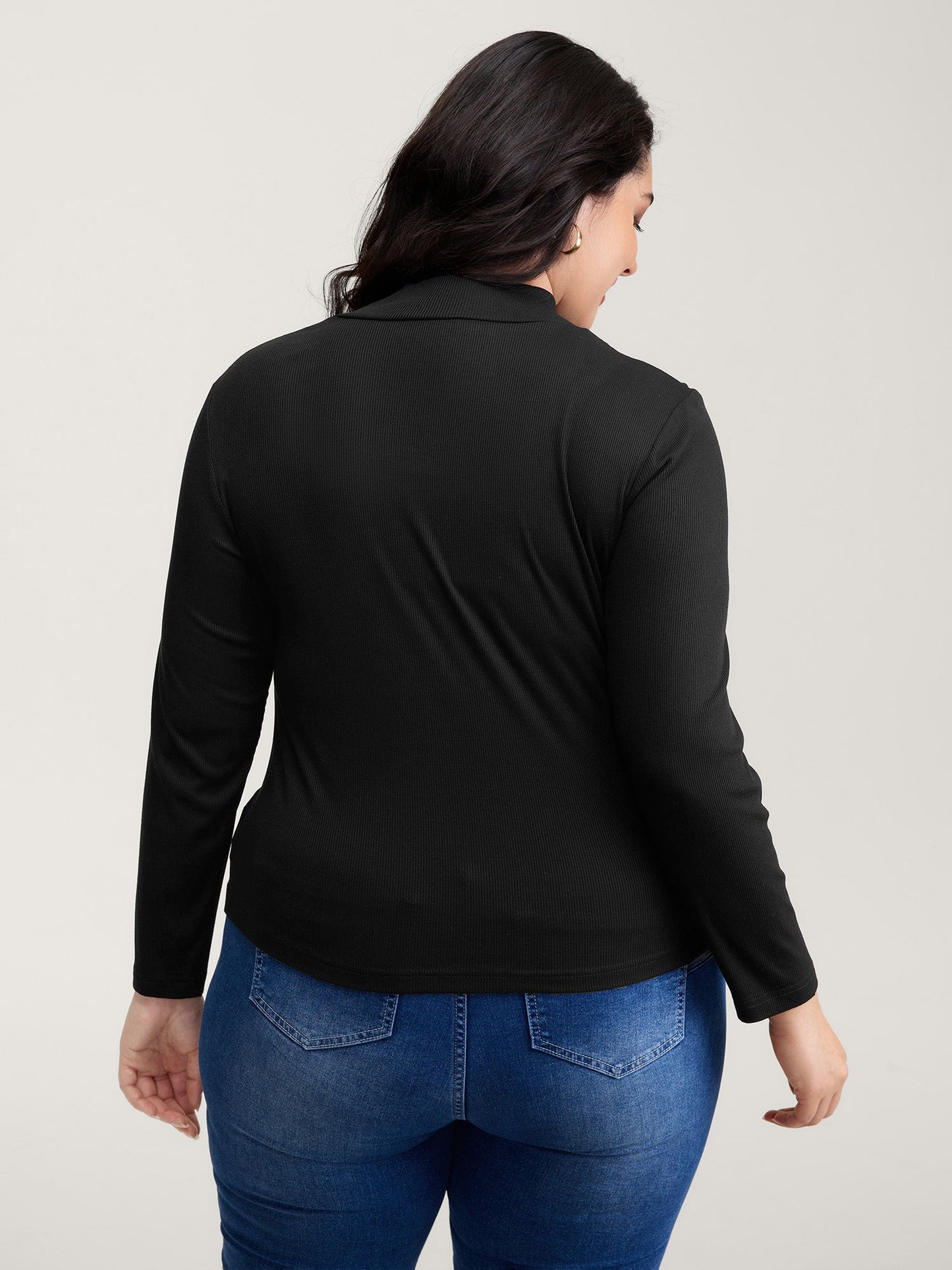 Crossover Cut-Out Neckline Fitted Top