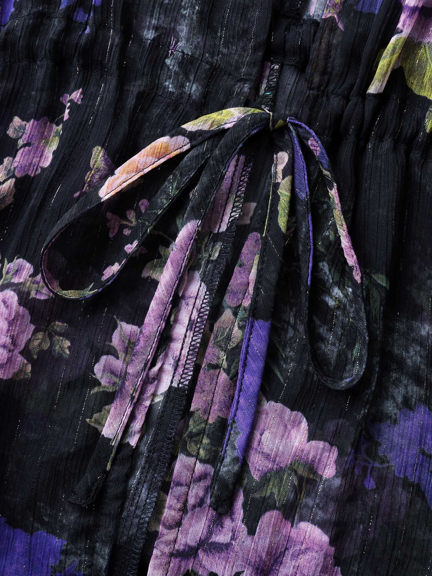 Gold Silver Wire Mesh Drawstring Kimono