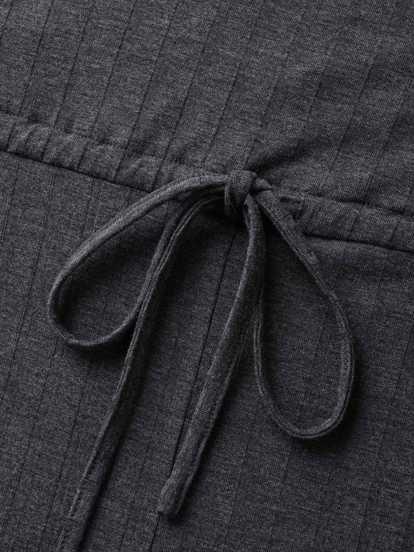 One Shoulder Drawstring Pit Strip Jumpsuit