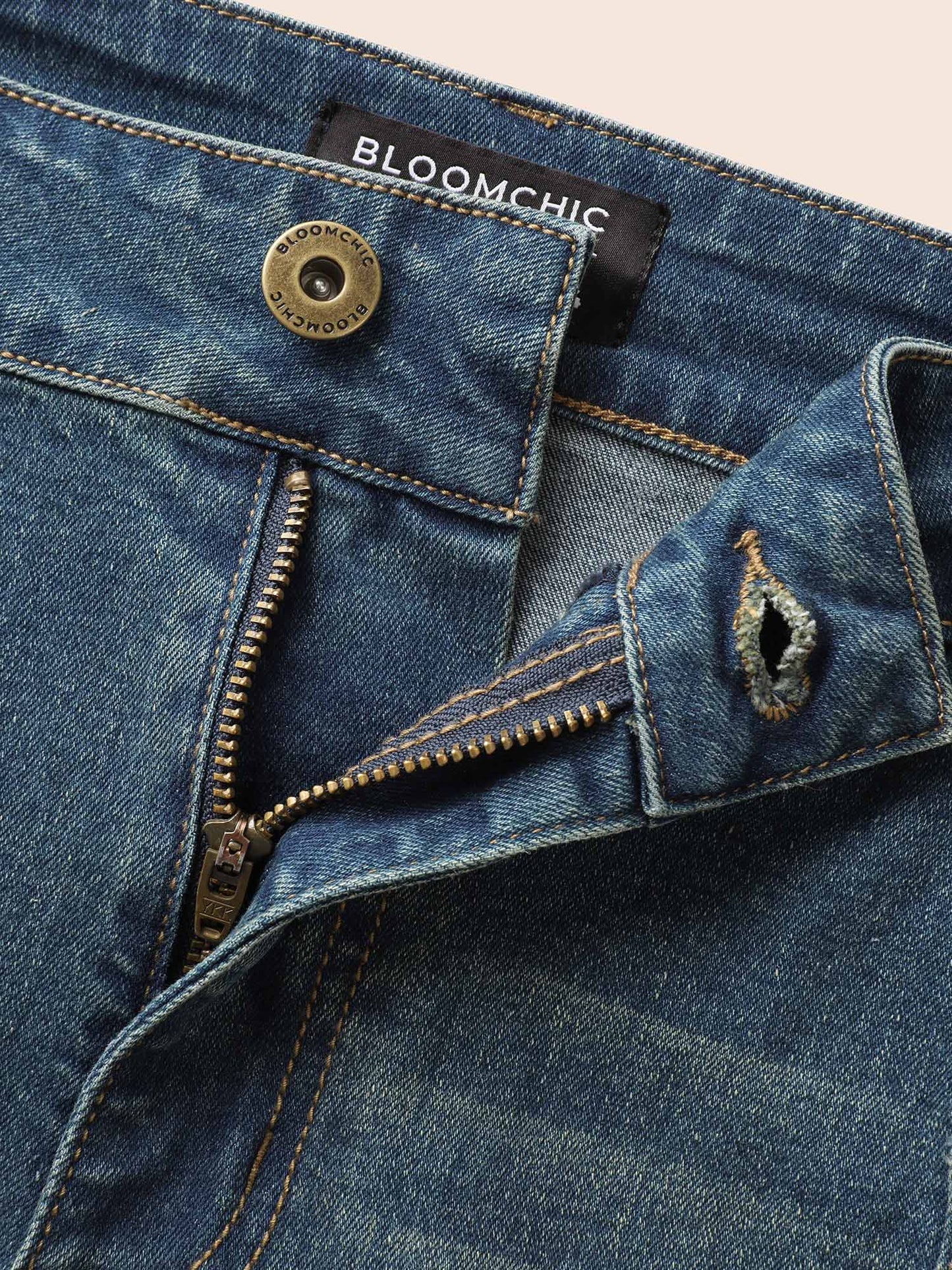 Stretch Denim Mermaid Cut Skirt