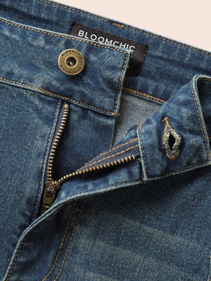 Stretch Denim Mermaid Cut Skirt